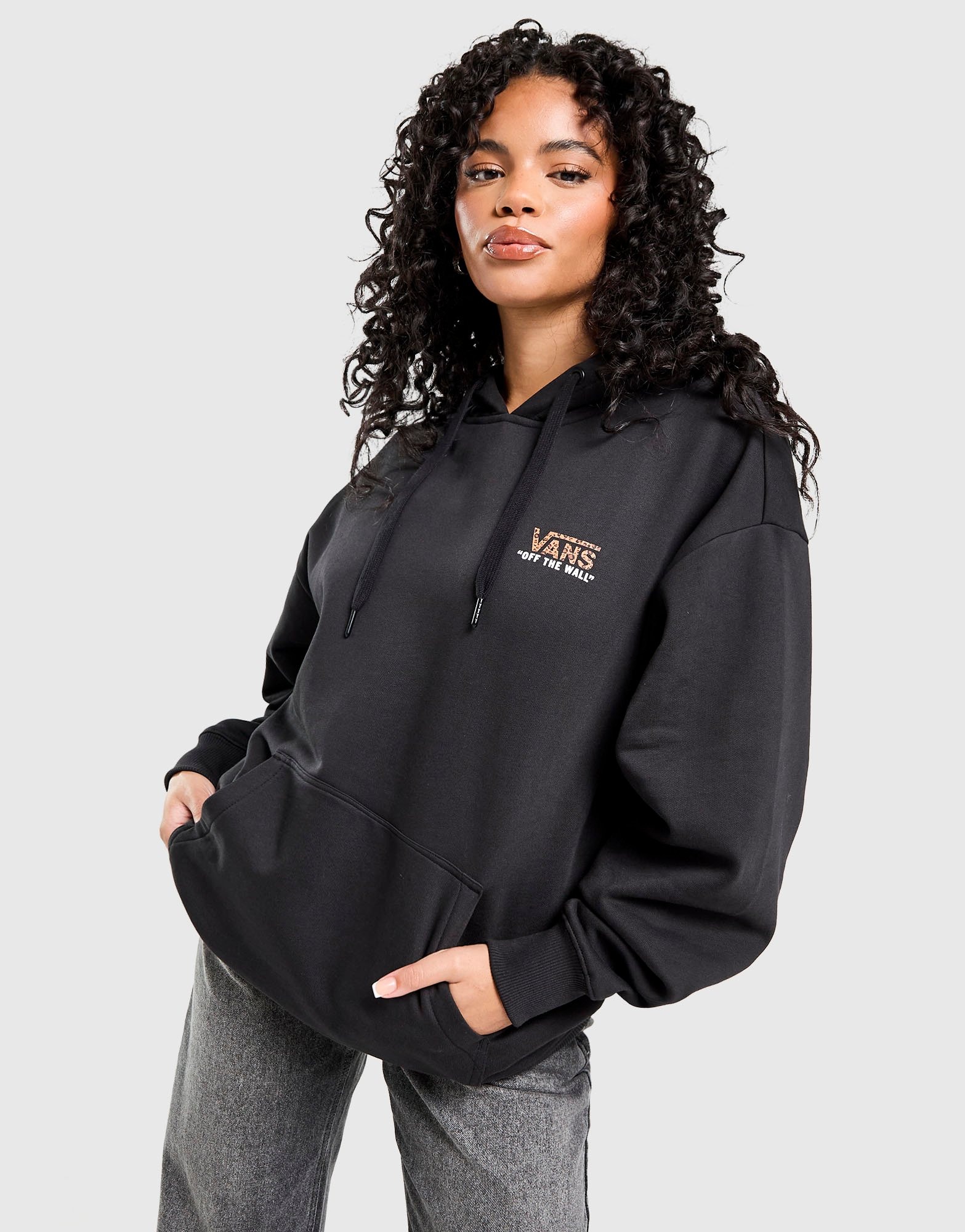 Black Vans Holder Leopard Infil Hoodie | JD Sports UK