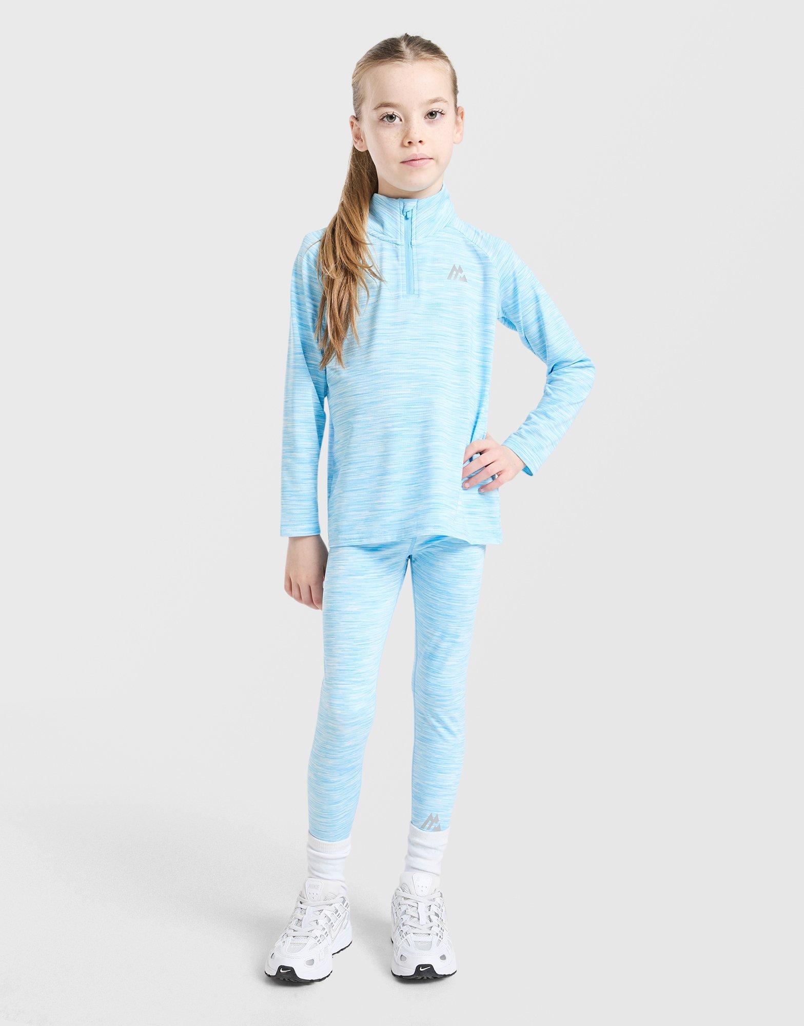 MONTIREX Girls' Trail 1/4 Zip Top/Leggings Set Children