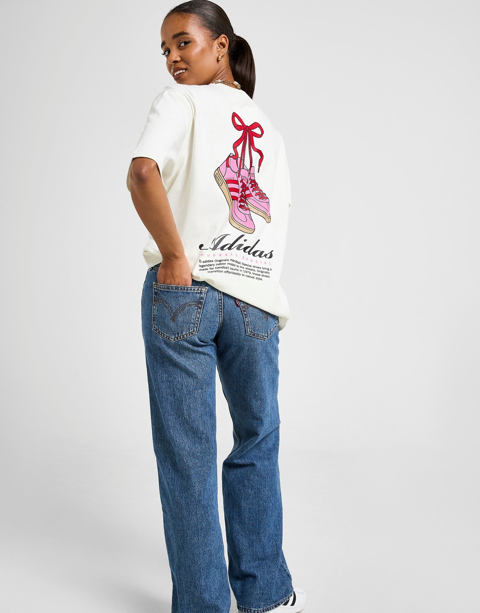 adidas Originals Spezial Bow T-Shirt Crème- JD Sports France