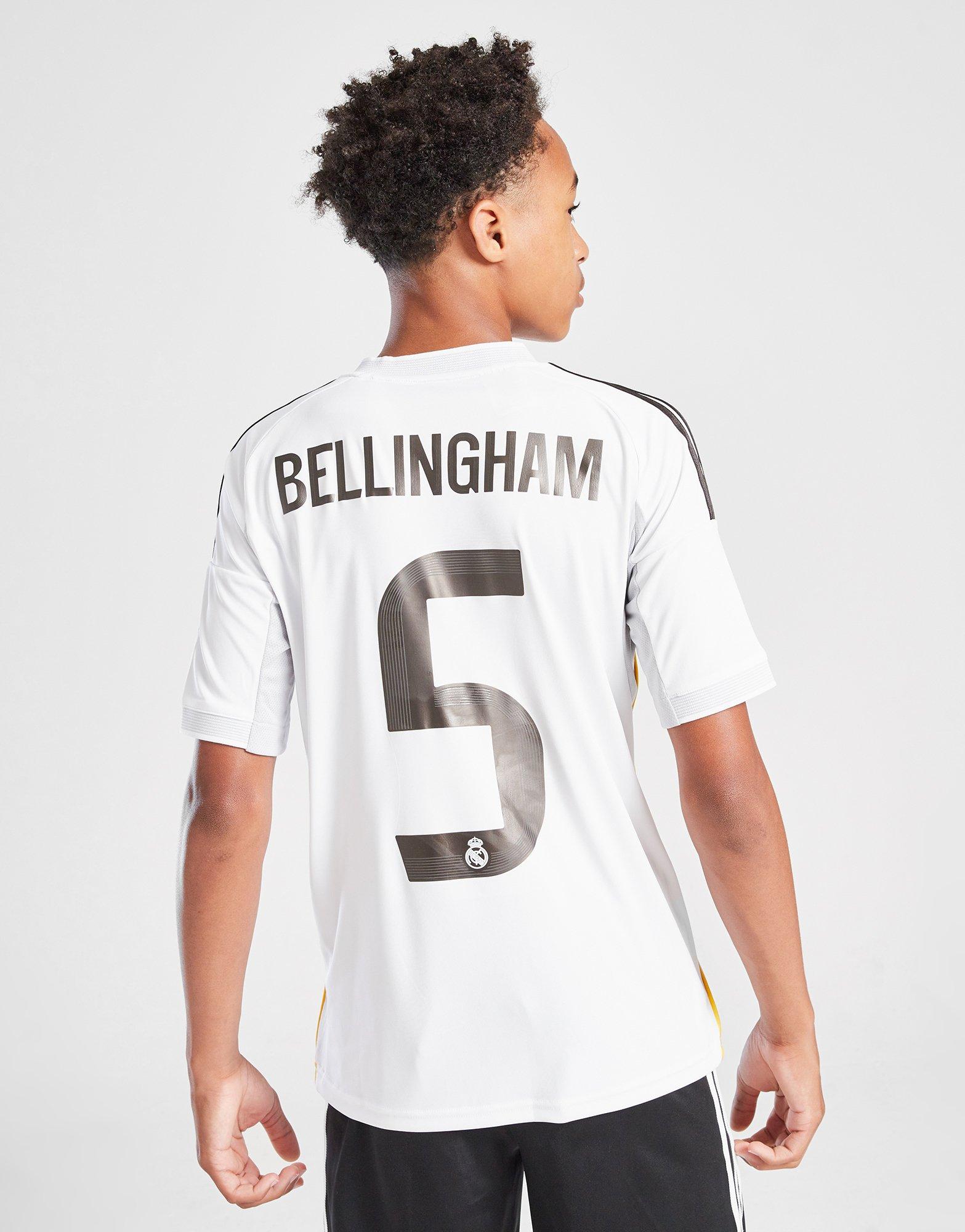 White adidas Real Madrid 2025/26 Bellingham #5 Home Shirt