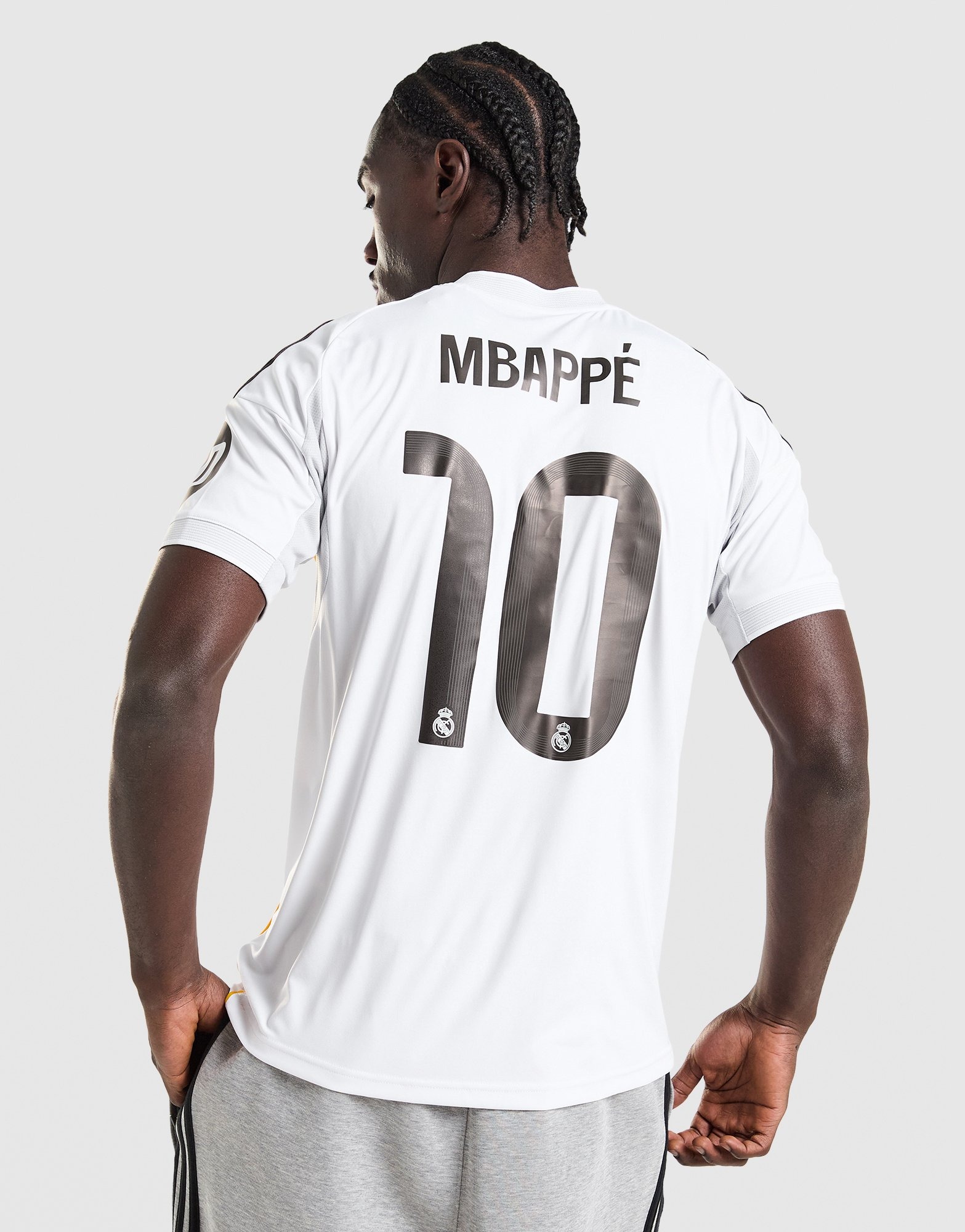 White adidas Real Madrid 2025/26 Mbappe #10 Home Shirt - JD Sports