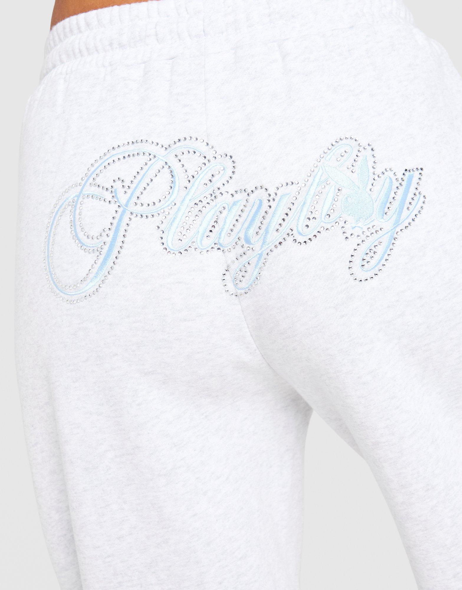 Playboy Diamante Wide Leg Joggers