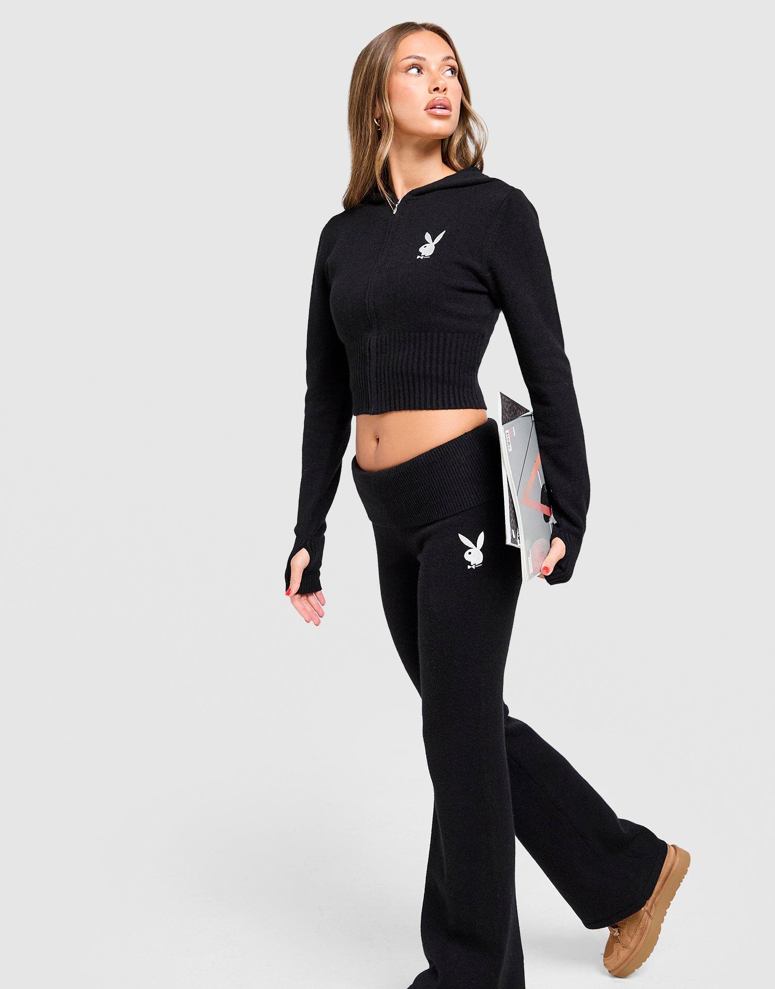 Playboy Felpa con Cappuccio Full Zip Knit Ricamato