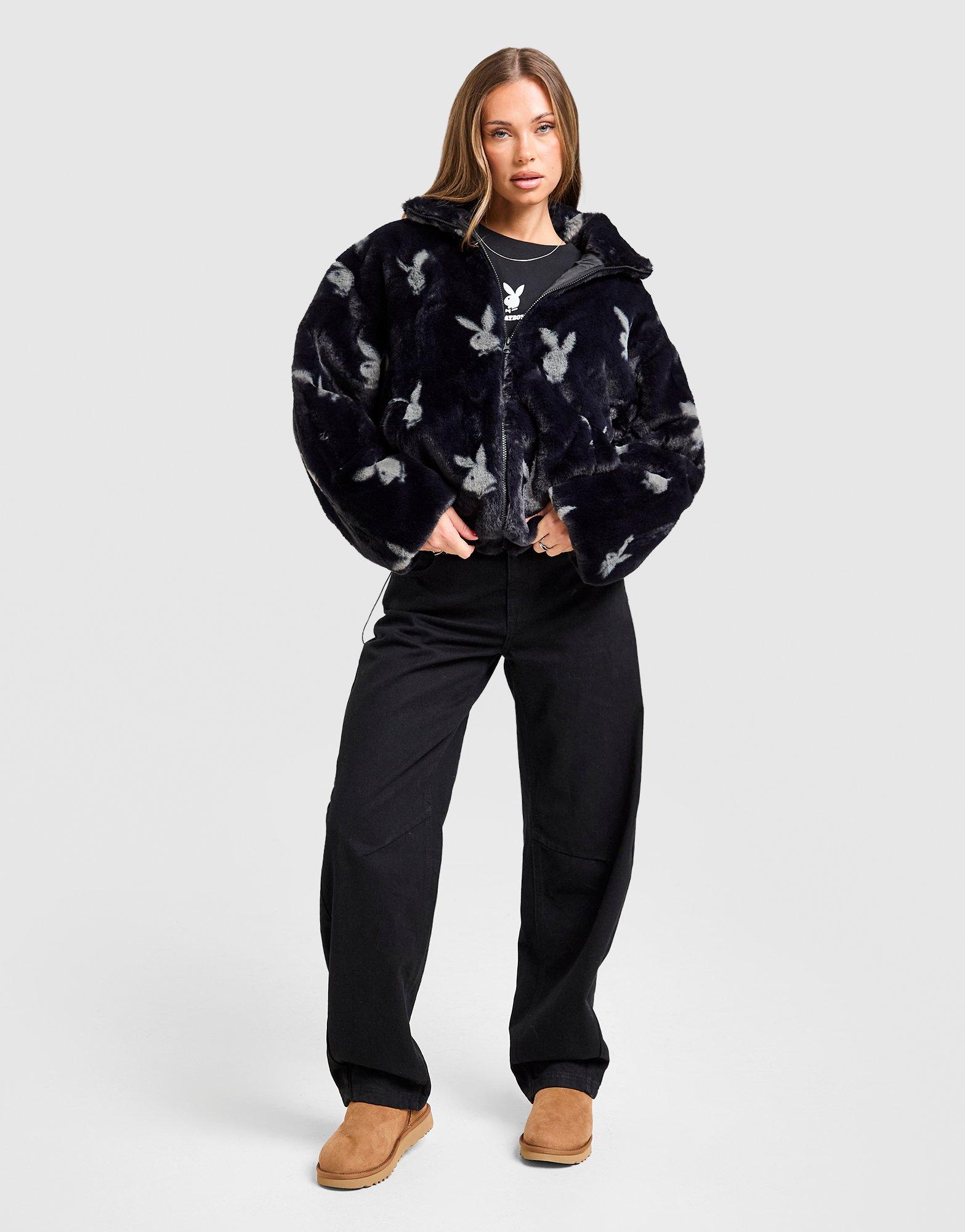 Playboy All Over Print Bunny Fur Jacket