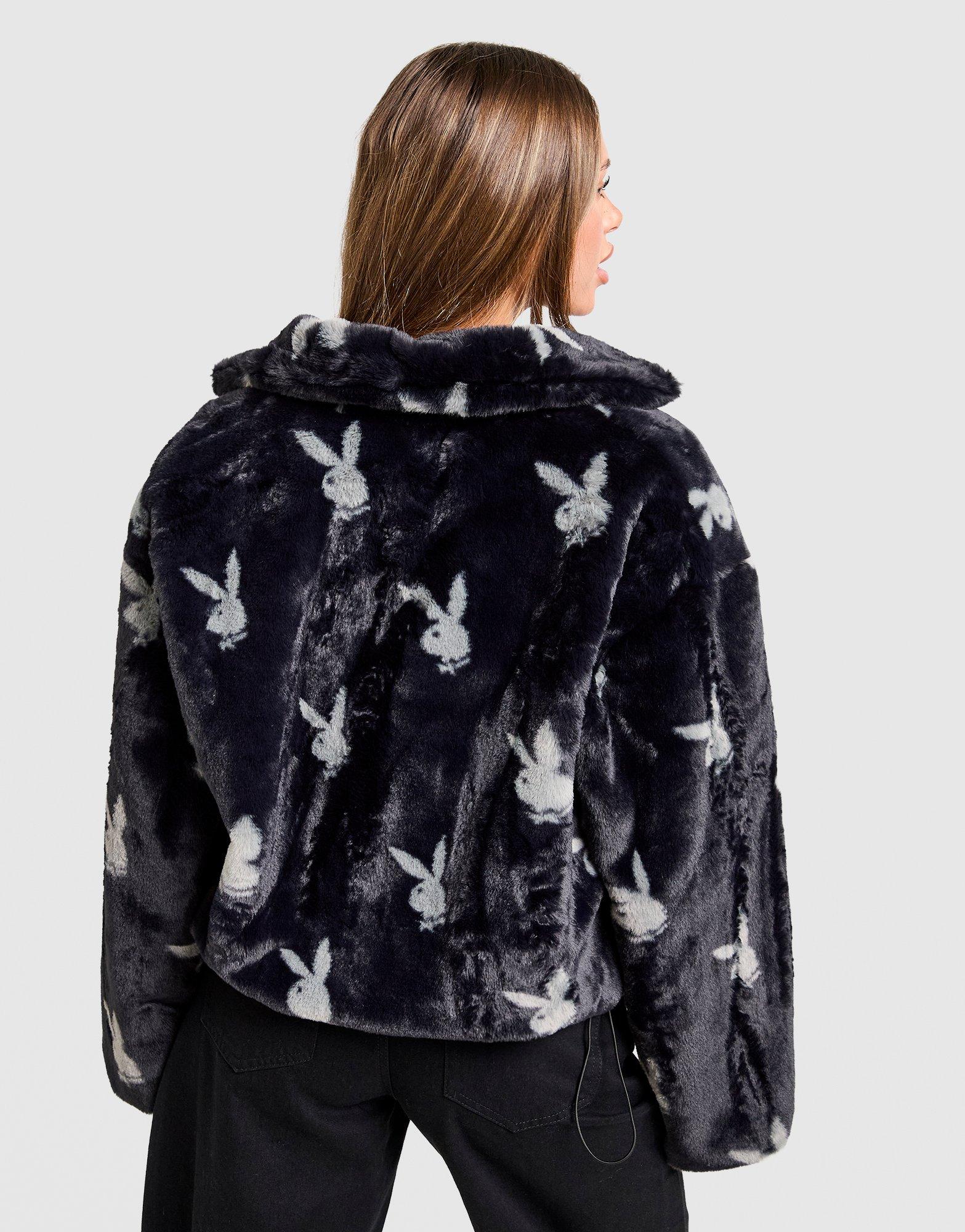 Playboy All Over Print Bunny Fur Jacket