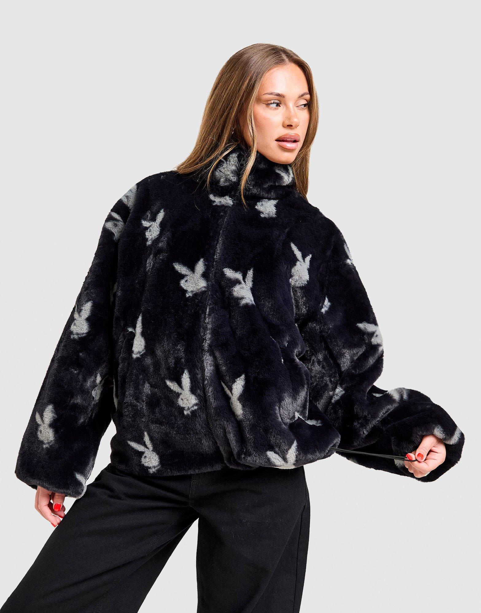 Playboy All Over Print Bunny Fur Jacket