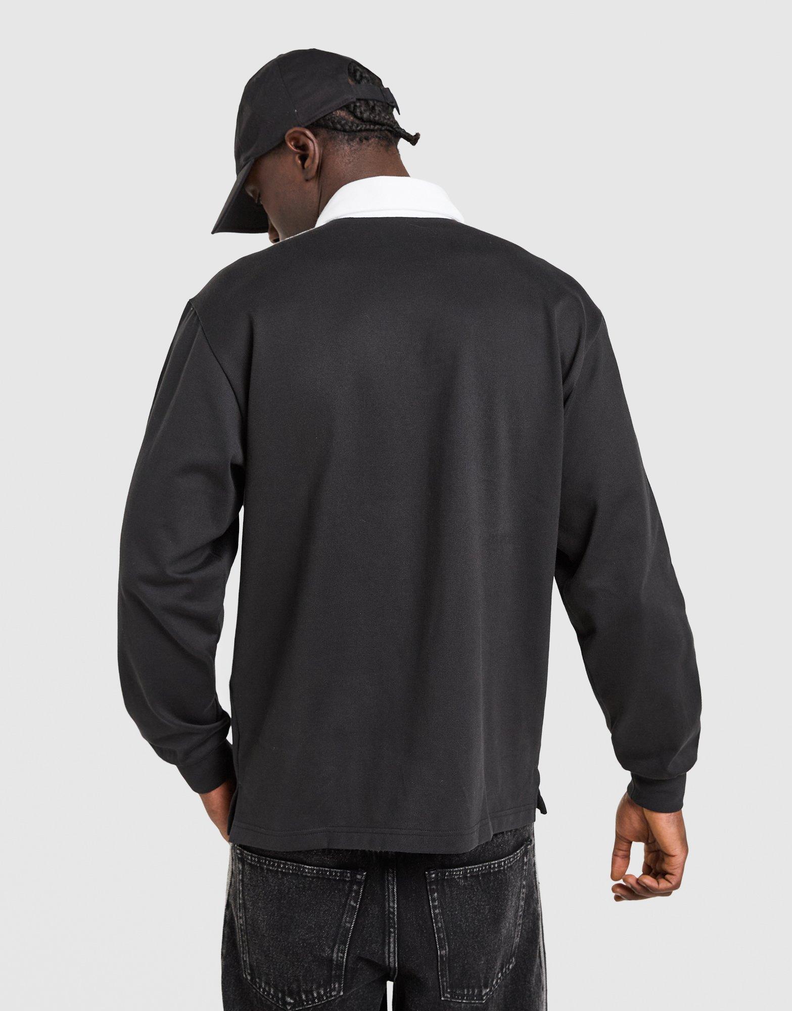 adidas Originals 3-Stripes Rugby Long Sleeve Polo Shirt