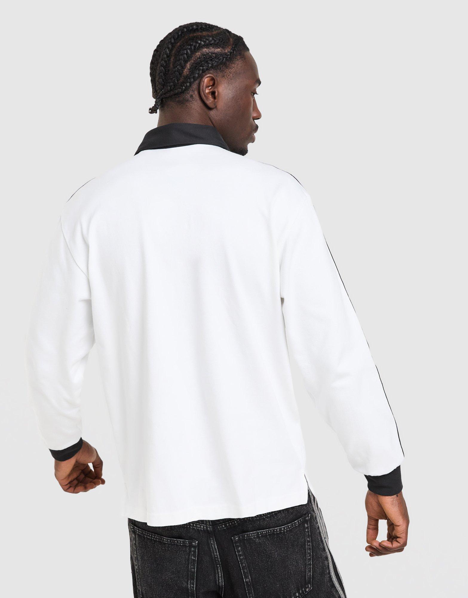 adidas Originals 3-Stripes Rugby Long Sleeve Polo Shirt