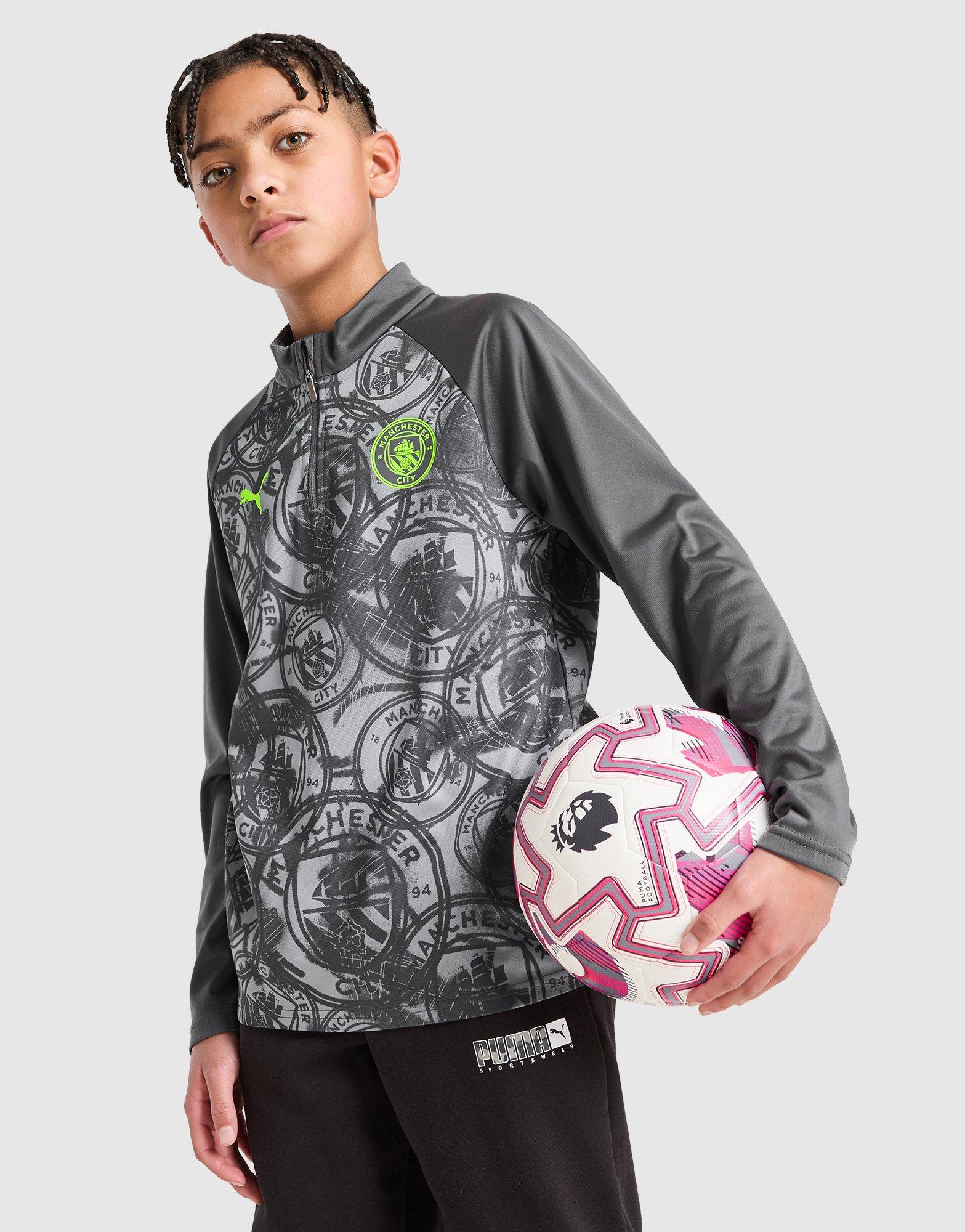 PUMA Manchester City FC Warm Up 1/4 Zip Top Junior