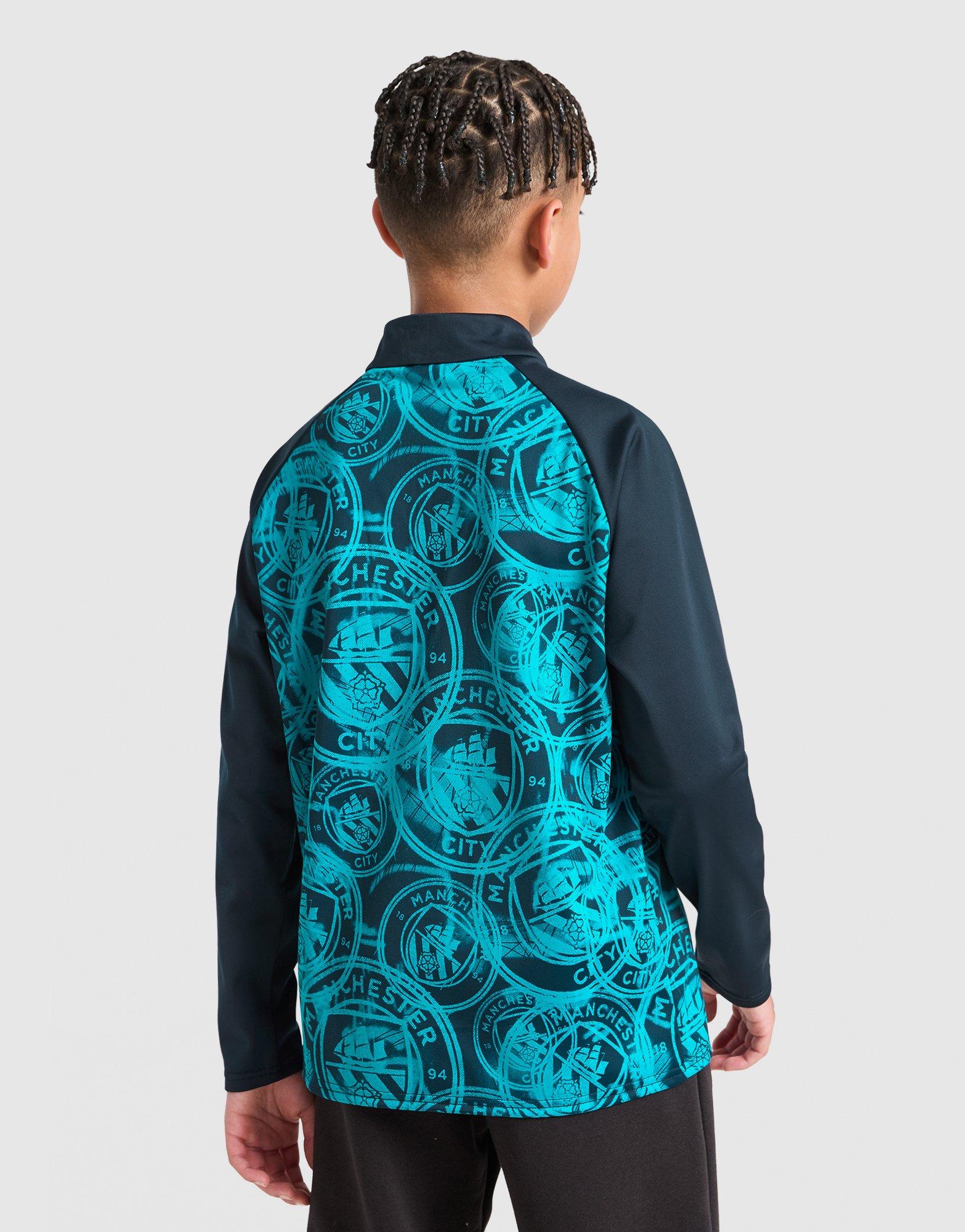 PUMA Manchester City FC Warm Up 1/4 Zip Top Junior