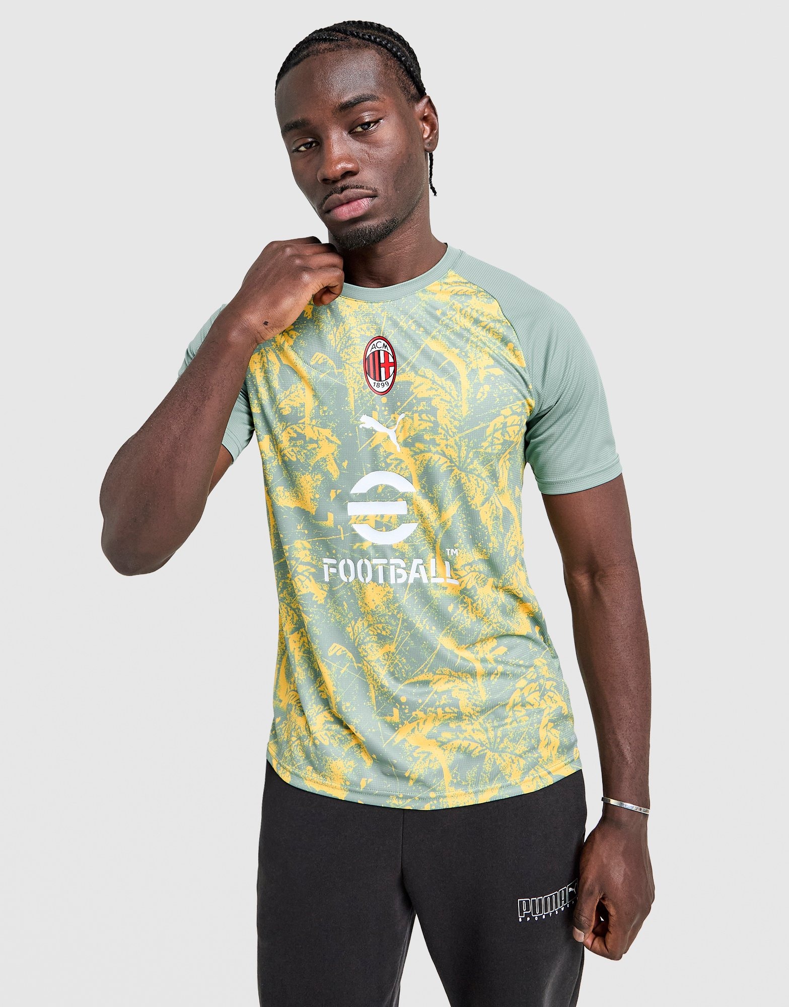 Green PUMA AC Milan Warm Up T-Shirt - JD Sports Global