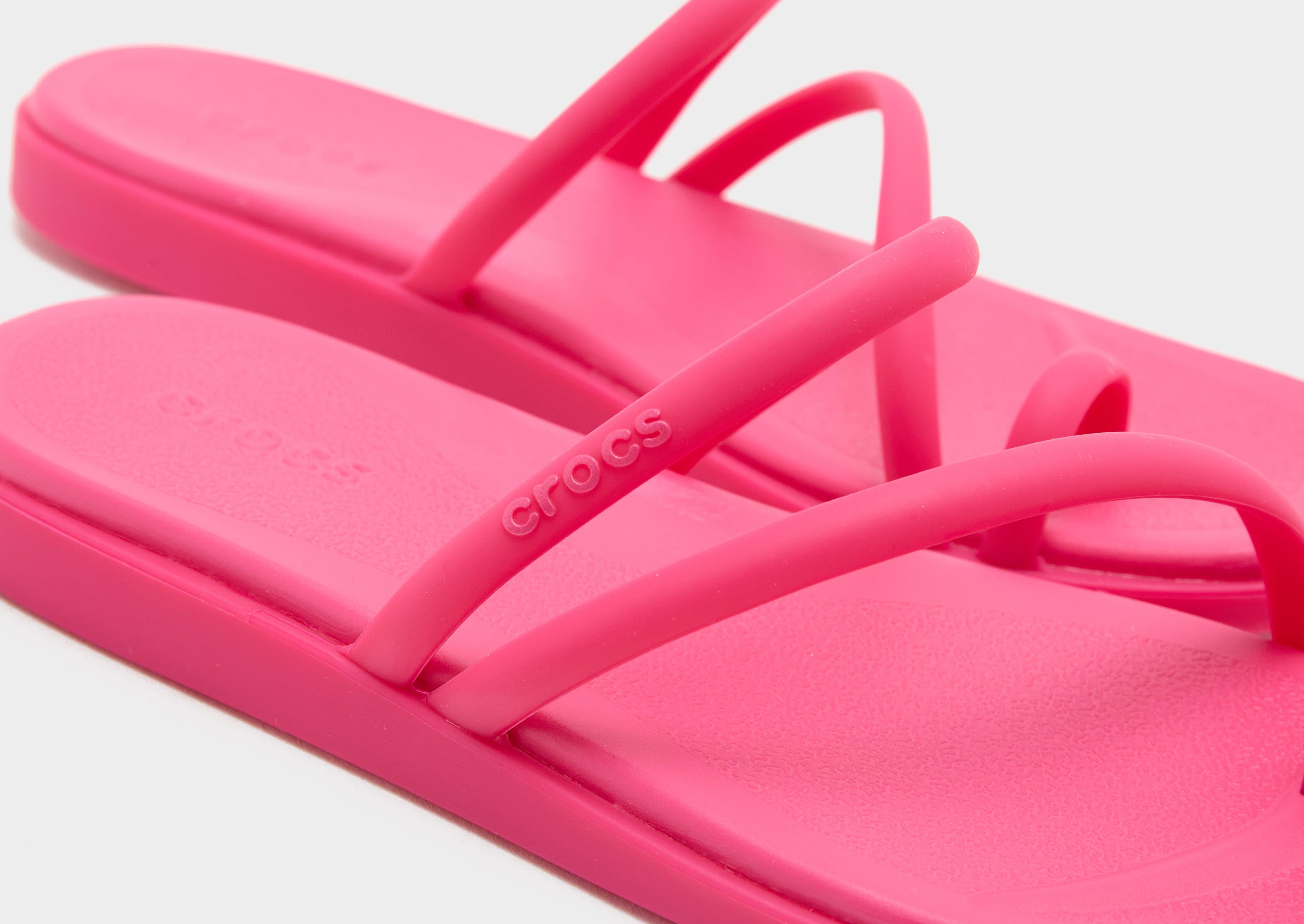 Pink Crocs Miami Toe Loop Sandals Women's - JD Sports Global