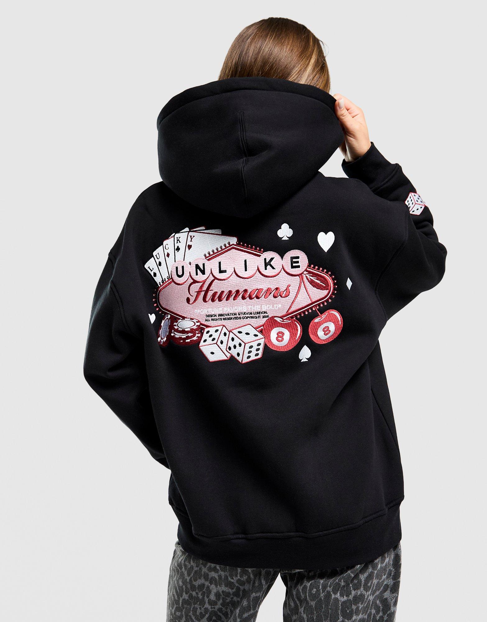 Unlike Humans Casino Overhead Hoodie Damen