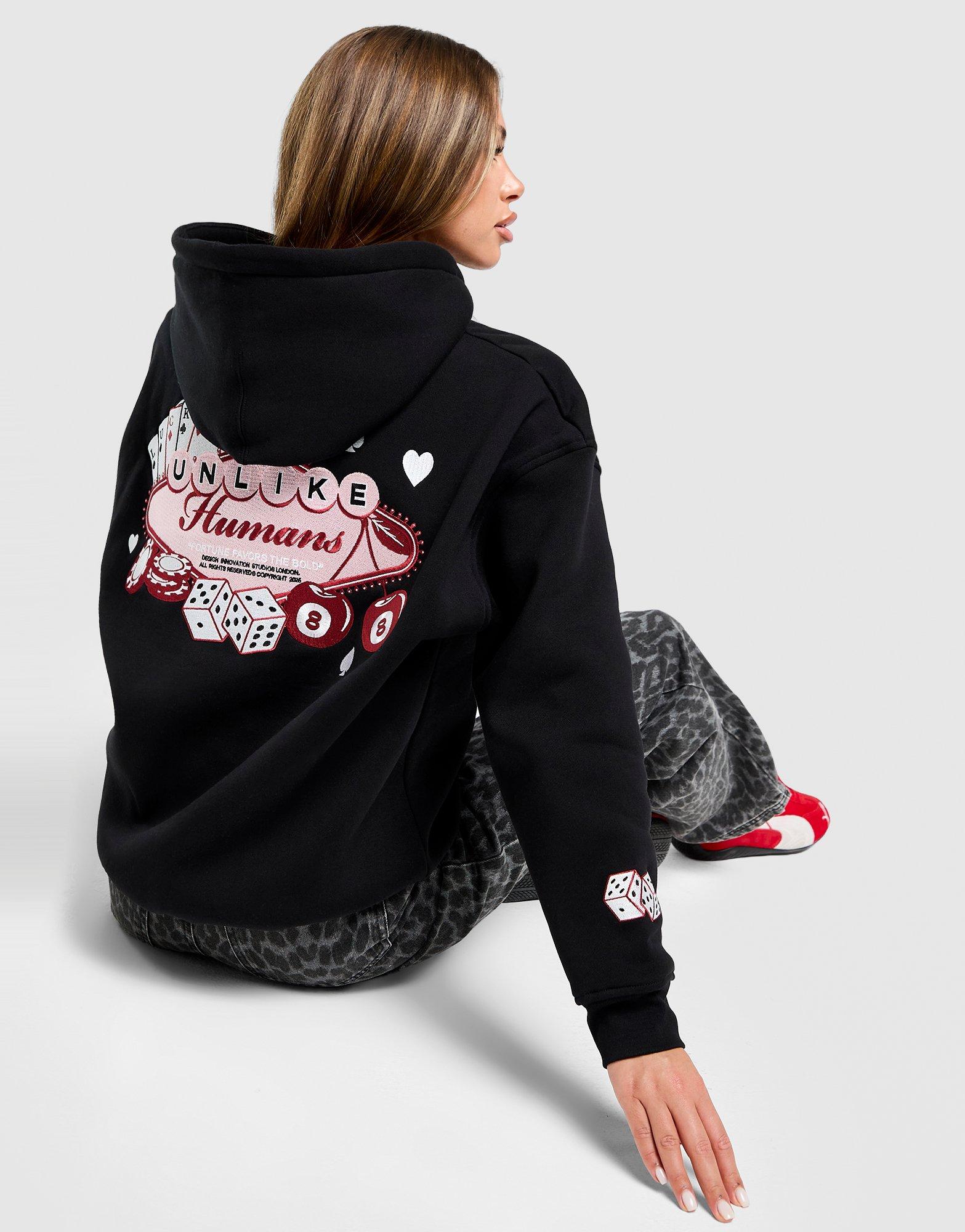 Unlike Humans Casino Con Cappuccio Felpa Con Cappuccio