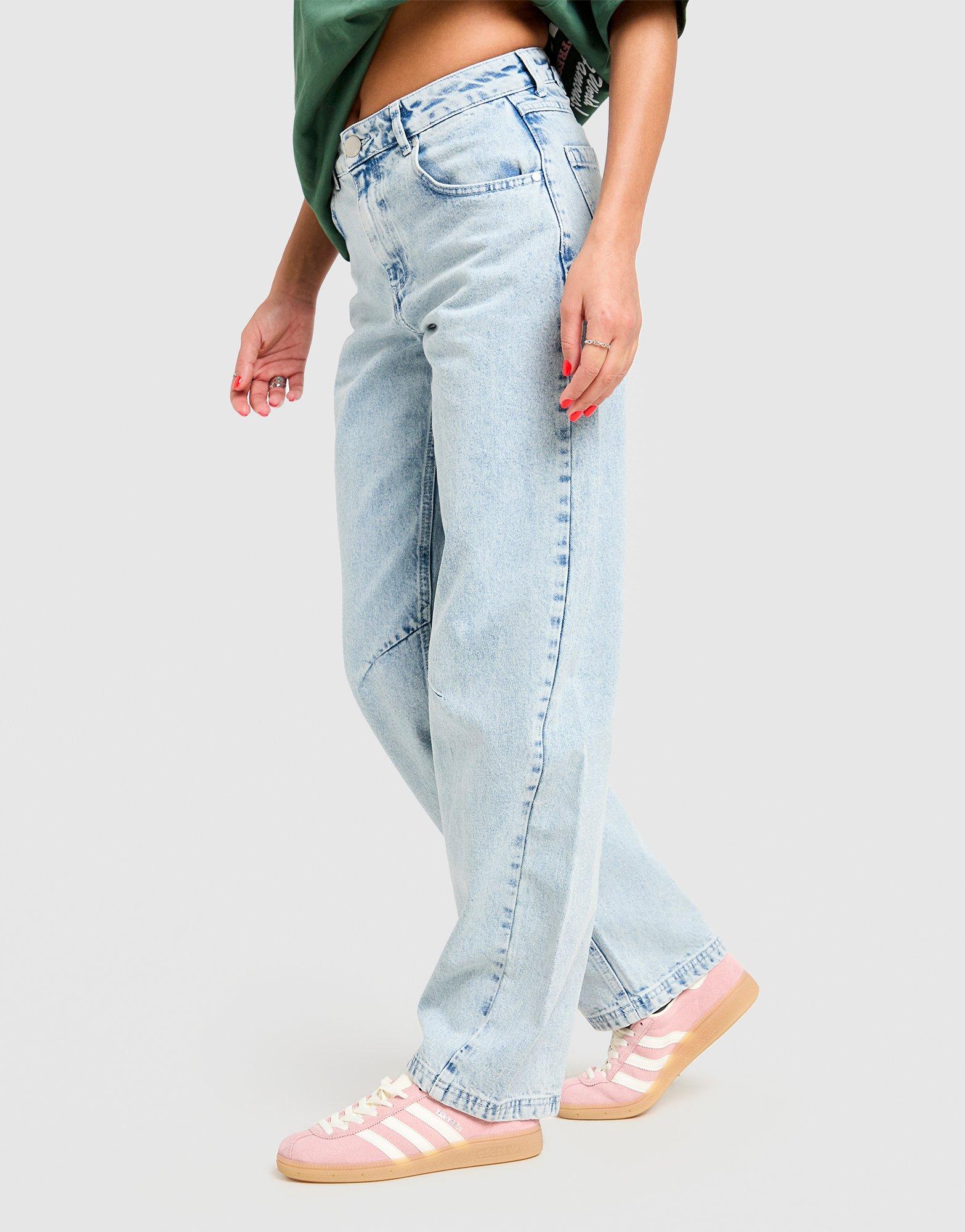 Unlike Humans Mid-Rise Barrel Jeans