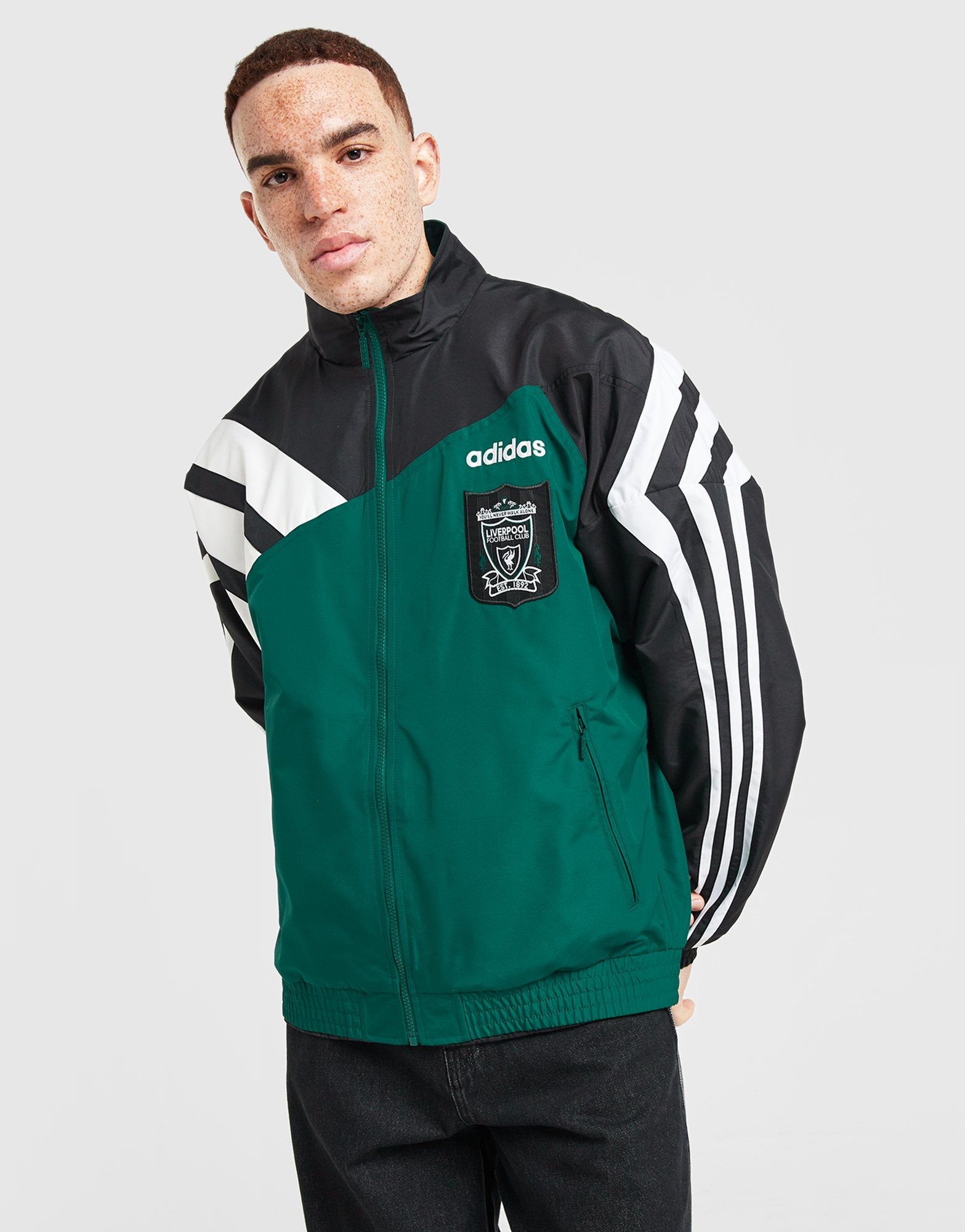 Green adidas Liverpool FC 95/96 Away Track Top | JD Sports UK
