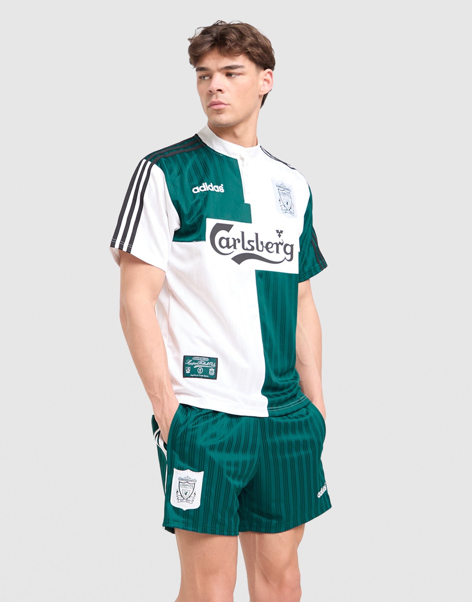 Green adidas x Liverpool FC 95/96 Away Shorts - JD Sports Global