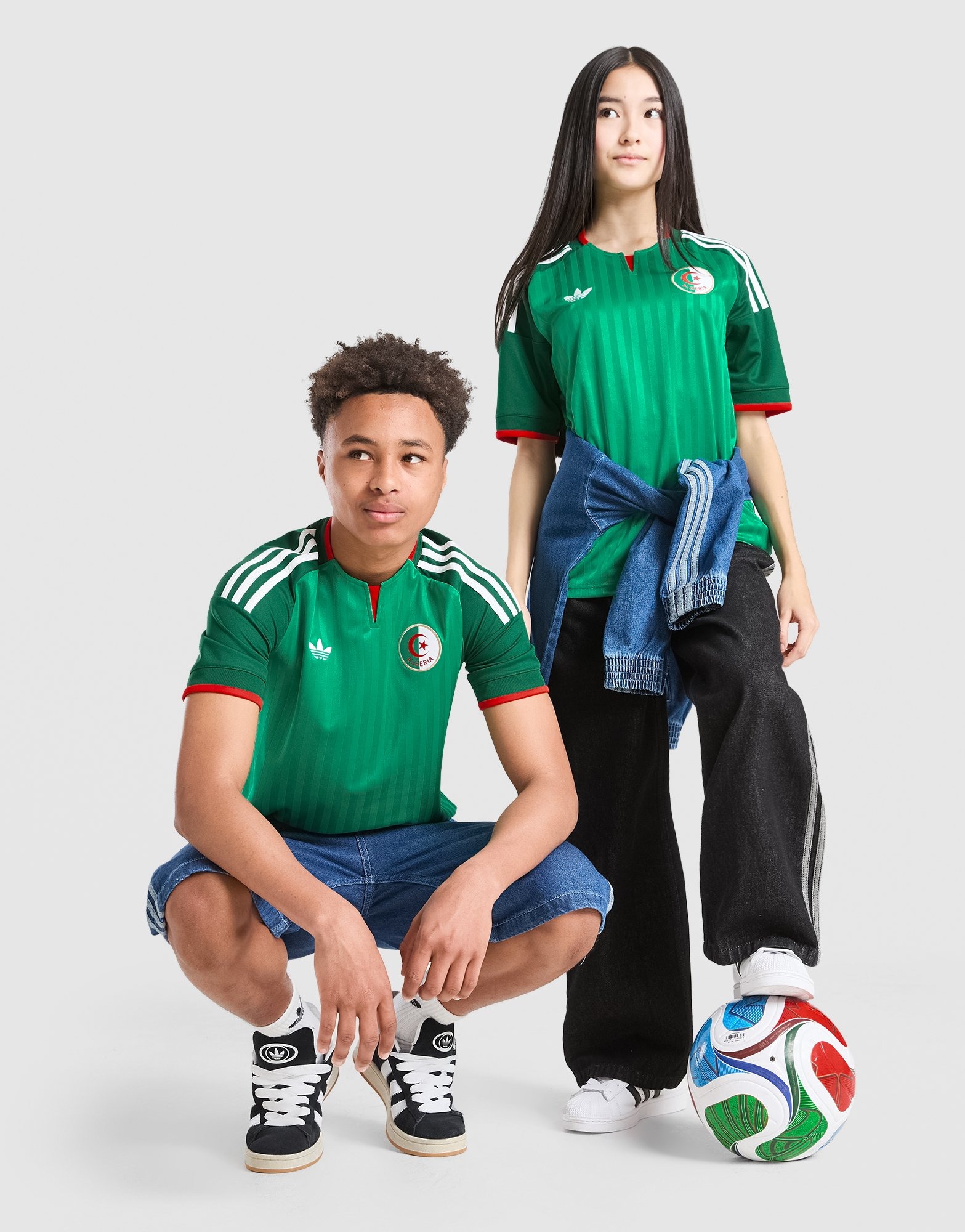Green adidas Originals Algeria 2026 Away Shirt Junior - JD Sports