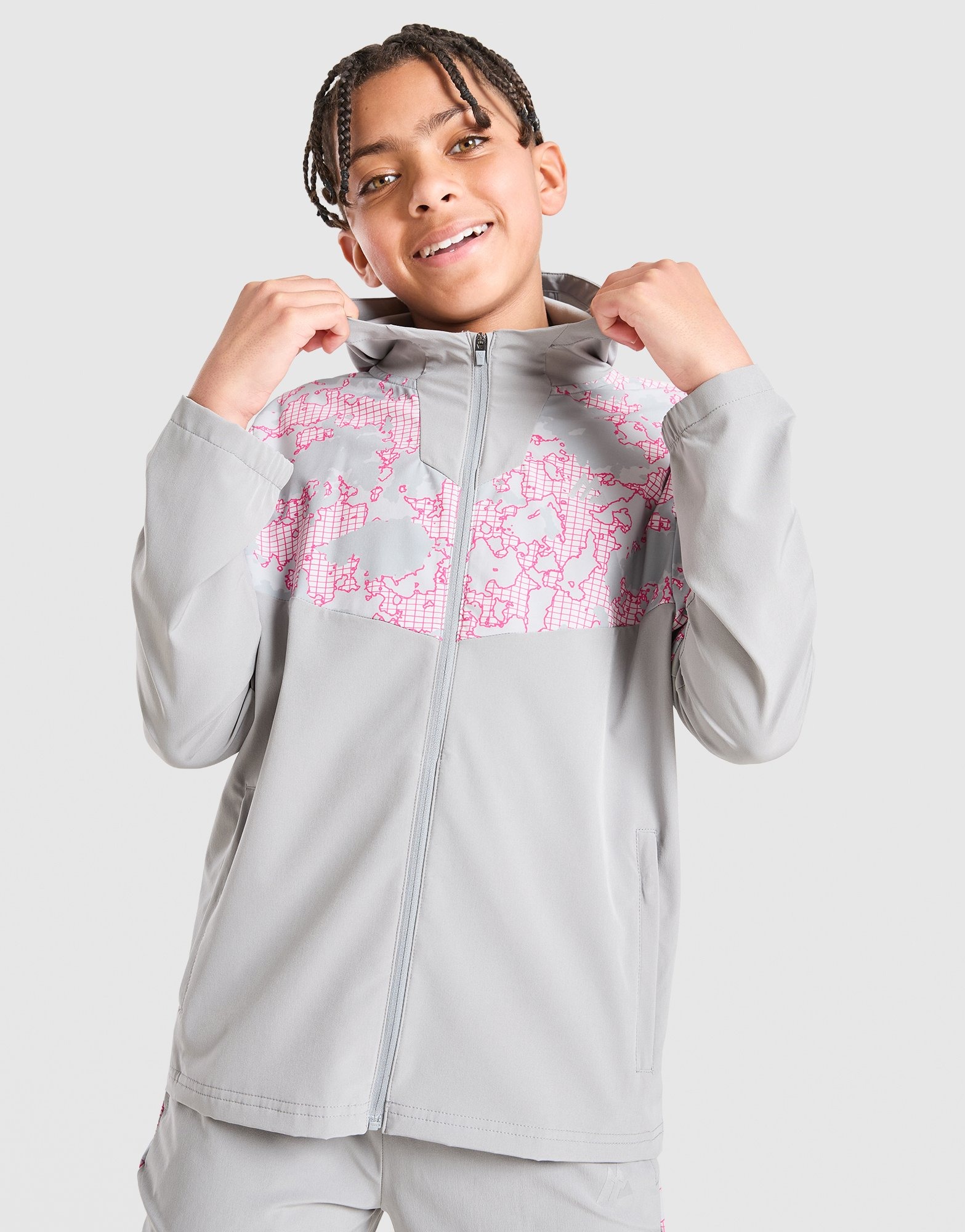 Grey MONTIREX Camo Colour Block Windbreaker Junior | JD Sports UK