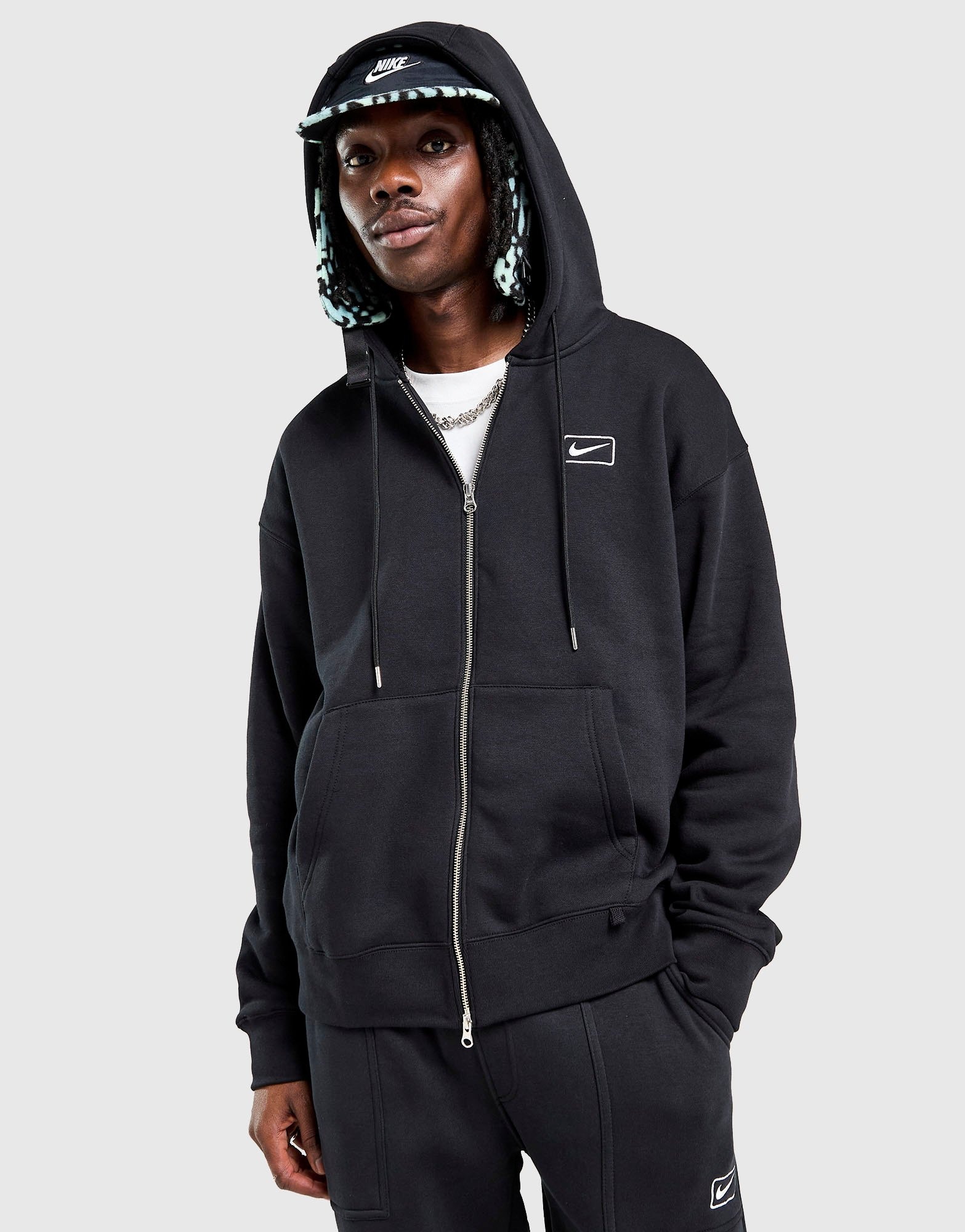 ナイキ ジップアップ ジャケット ブラック XL ナイキストリート Black Nike Street Fleece Full Zip Hoodie - JD Sports Global