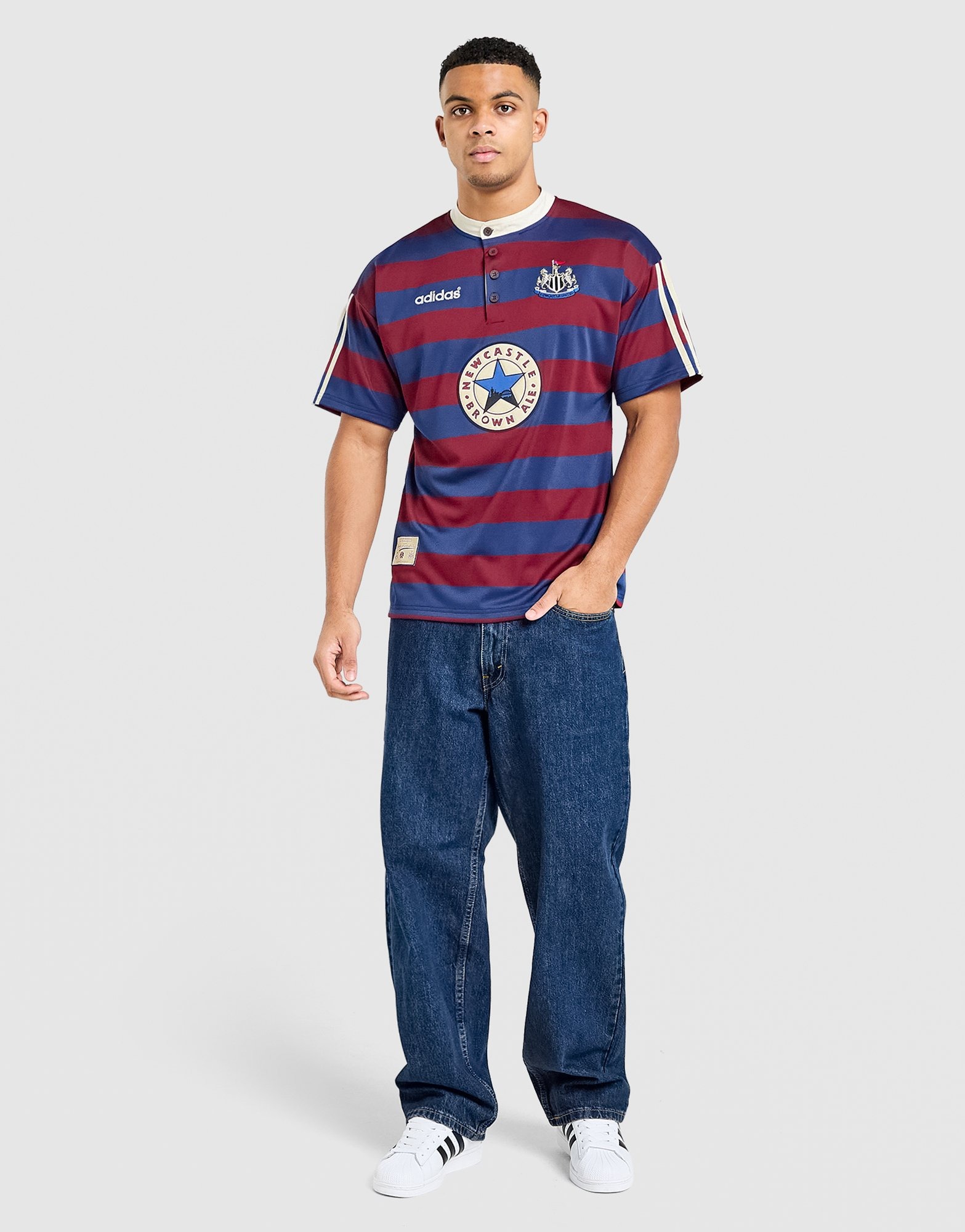 adidas Newcastle United FC 95/96 Away Jersey Noble Indigo/Team Collegiate Burgundy — foto 2