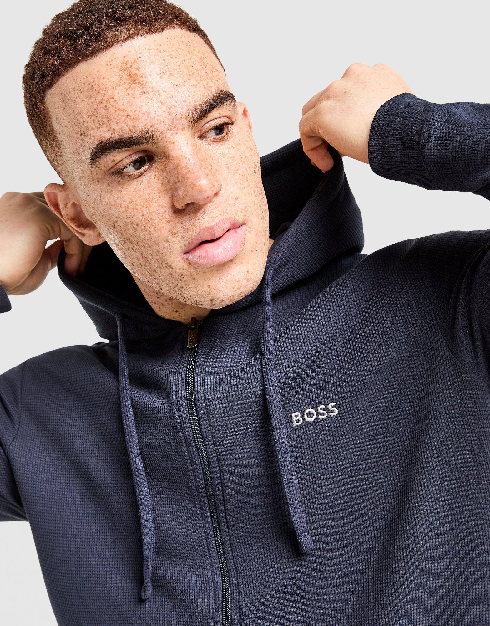 BOSS Waffle Full Zip Hooded Tracksuit