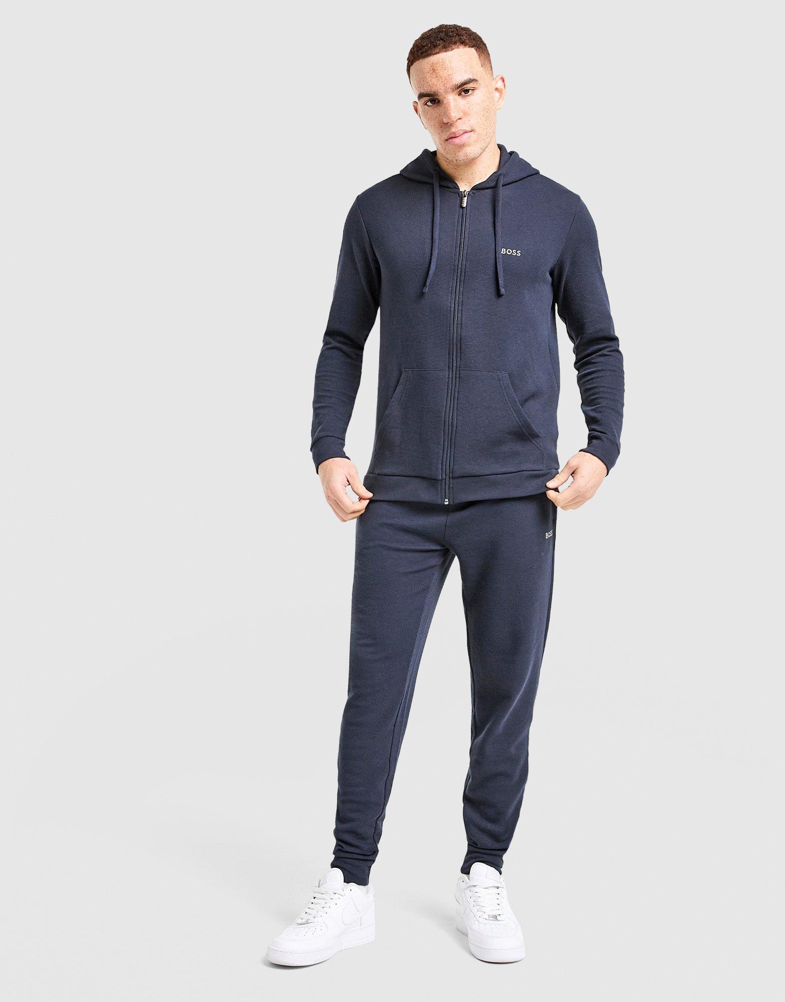 BOSS Waffle Full Zip Hooded Tracksuit