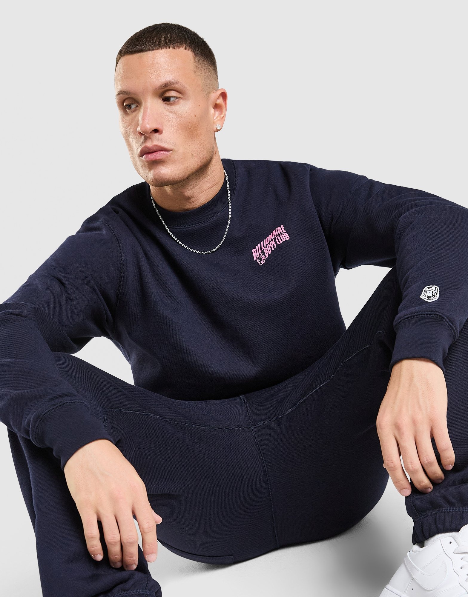 Blue Billionaire Boys Club Small Logo Crew Sweatshirt - JD Sports NZ
