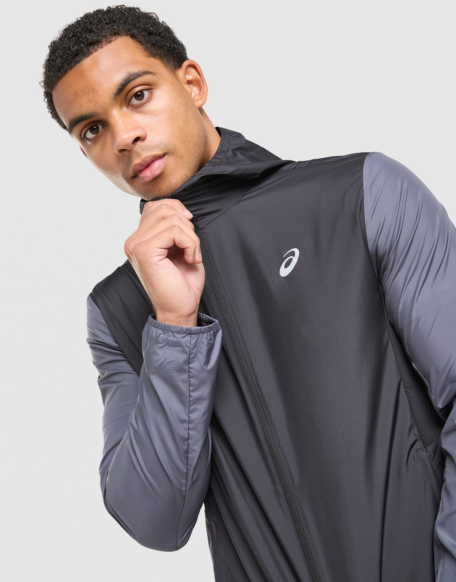 Black ASICS Core Colour Block Jacket - JD Sports Global