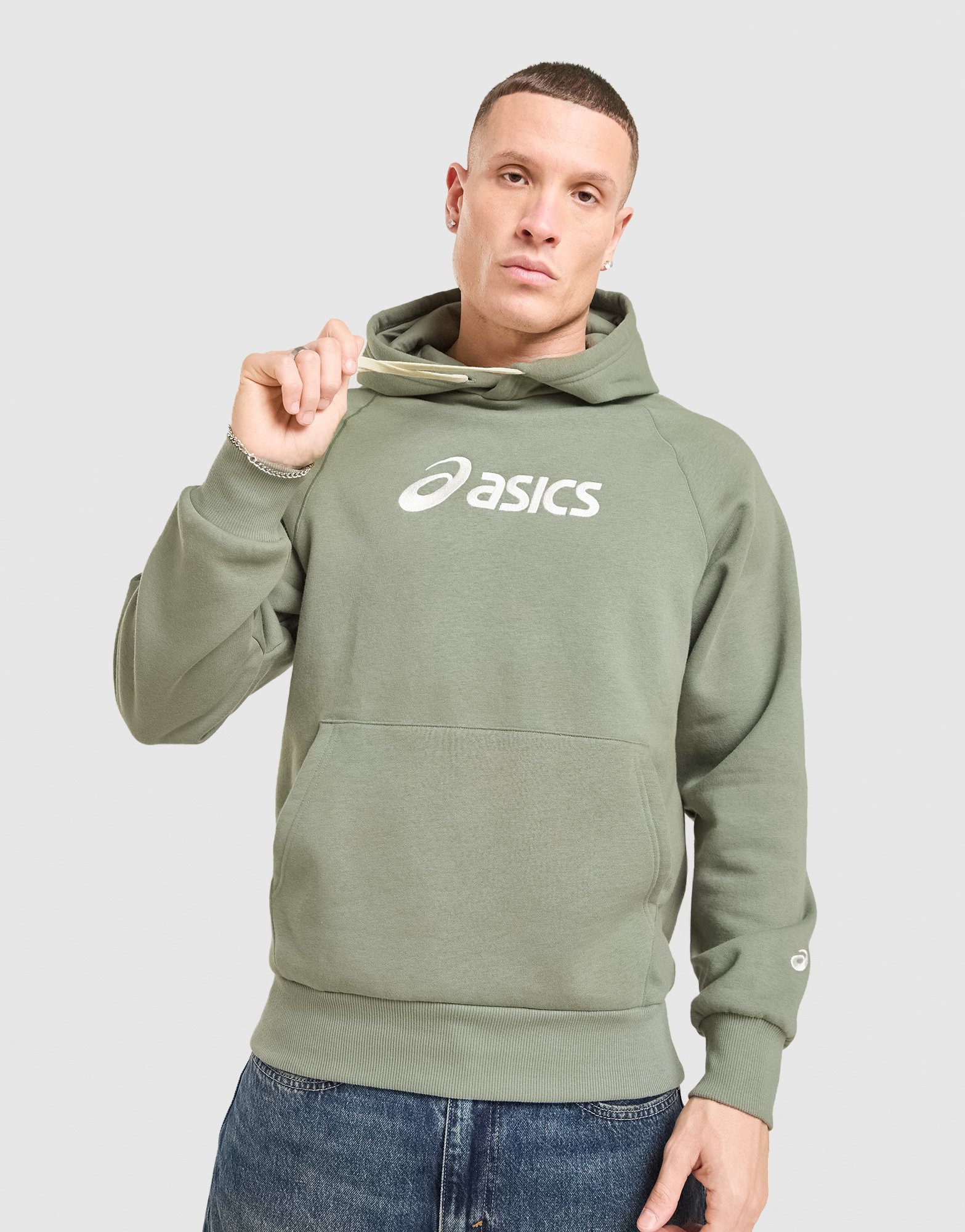 Green ASICS Logo Hoodie - JD Sports Global