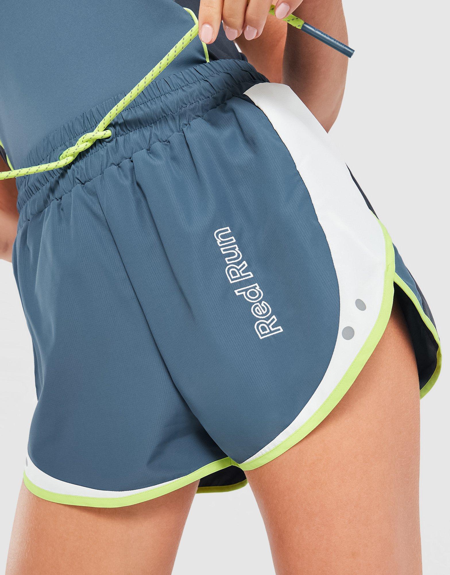 Red Run Activewear Sky Volt Colour Block Running Shorts