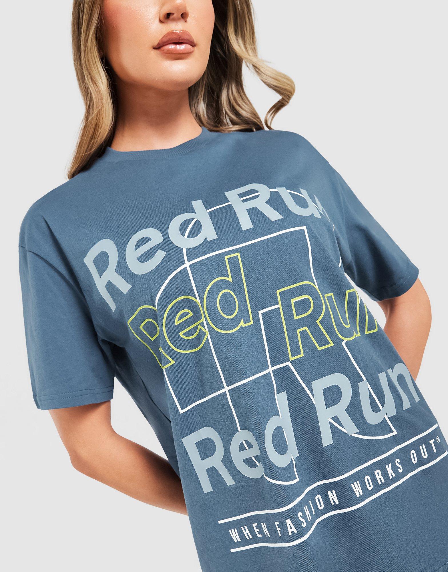 Red Run Activewear Sky Volt Oversized Graphic T-Shirt