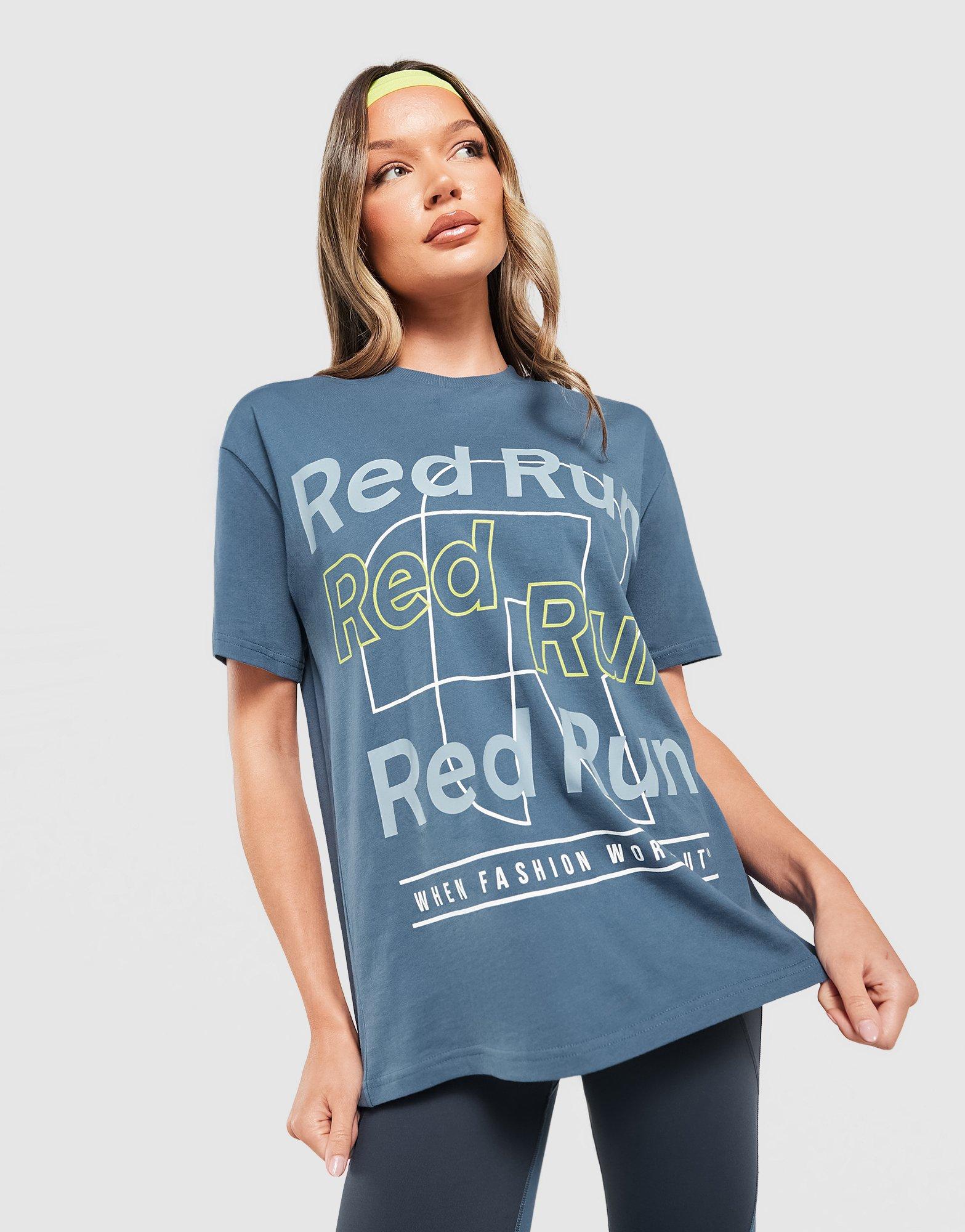 Red Run Activewear Sky Volt Oversized Graphic T-Shirt