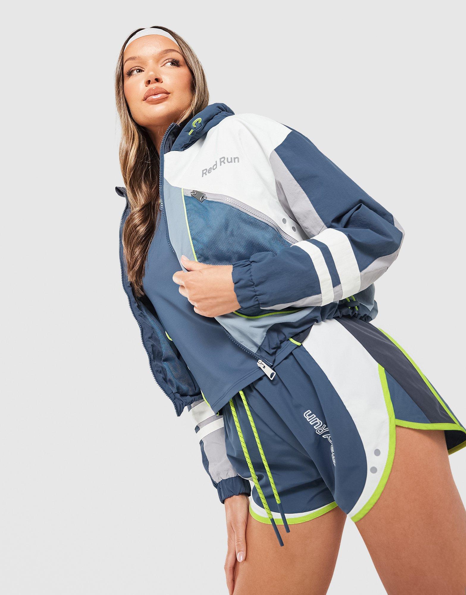Red Run Activewear Sky Volt Cropped Track Jacket