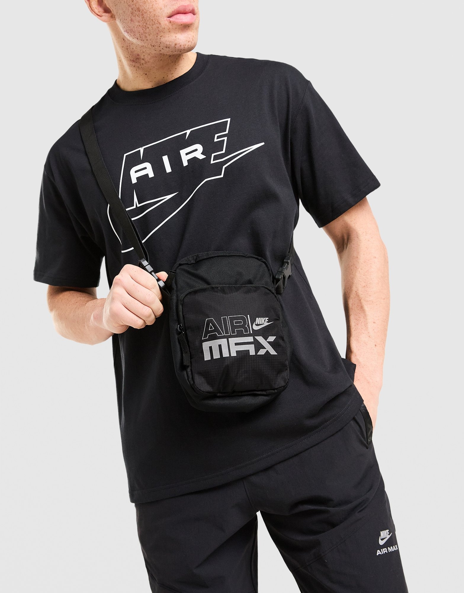 Black Nike Air Max Reflective Logo Crossbody Bag - JD Sports Global