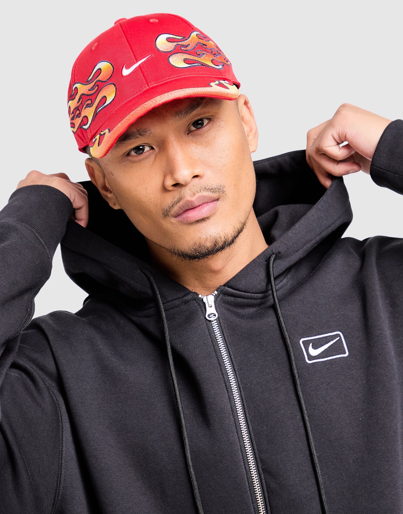 Red Nike Club Structured OG Flame Cap - JD Sports Global