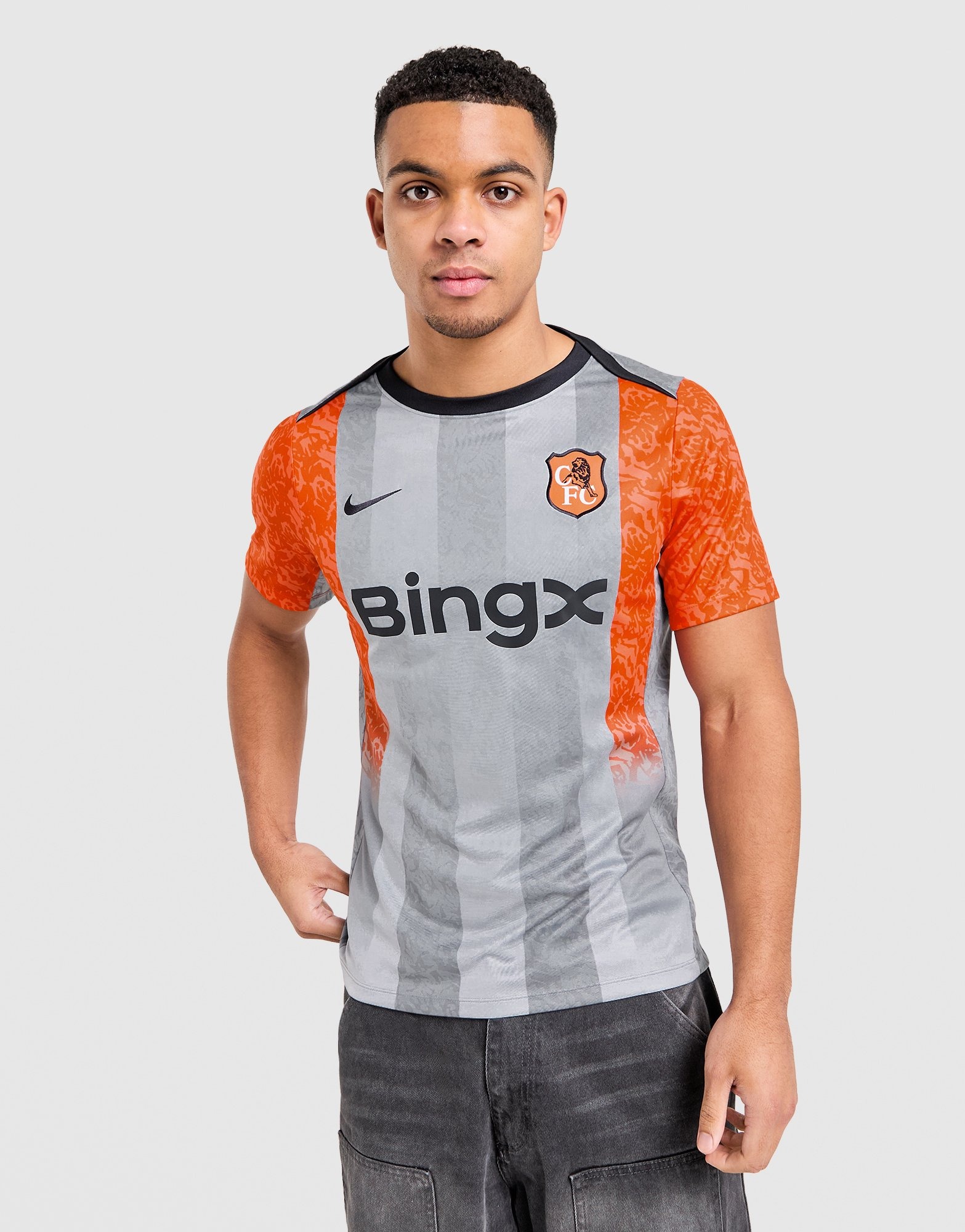 Grey Nike Chelsea FC Pre Match Shirt - JD Sports Global