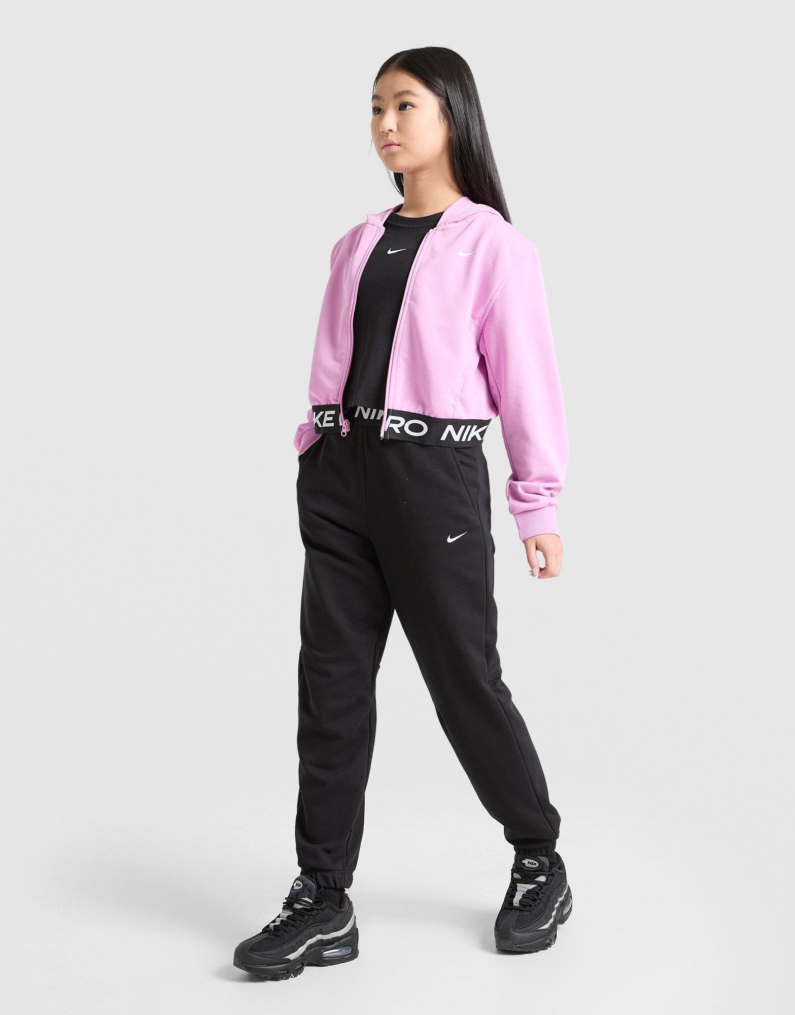 Nike Girls' Pro Crop Full Zip Hoodie Junior