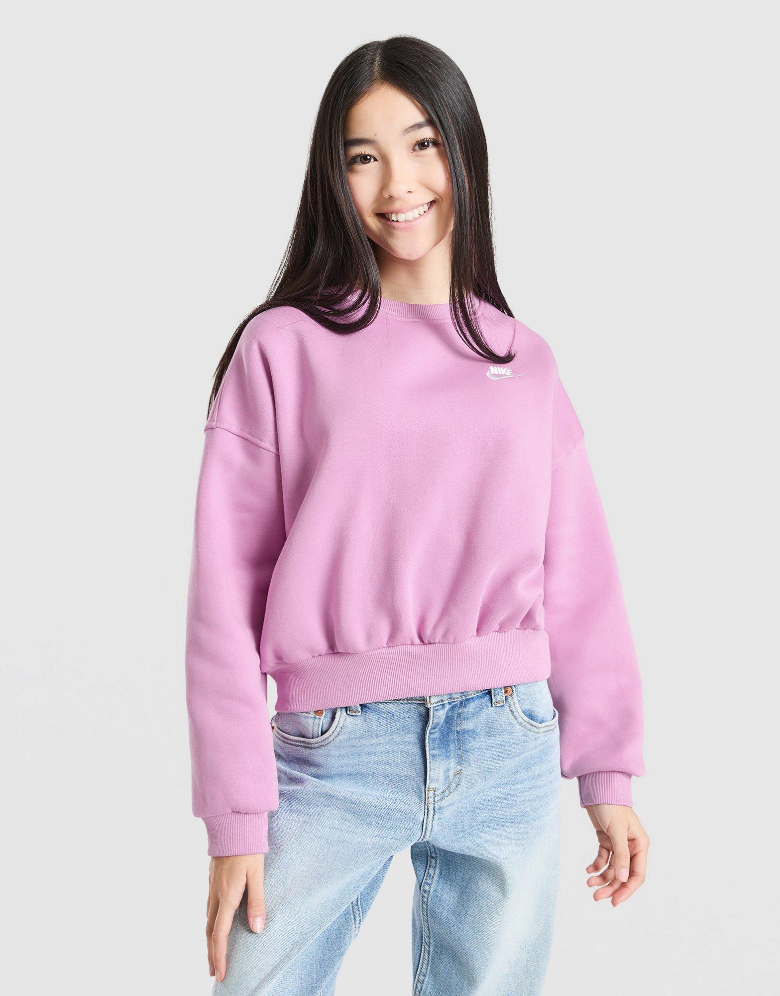 Nike Girls' Club Crop Crew Sweatshirt Junior