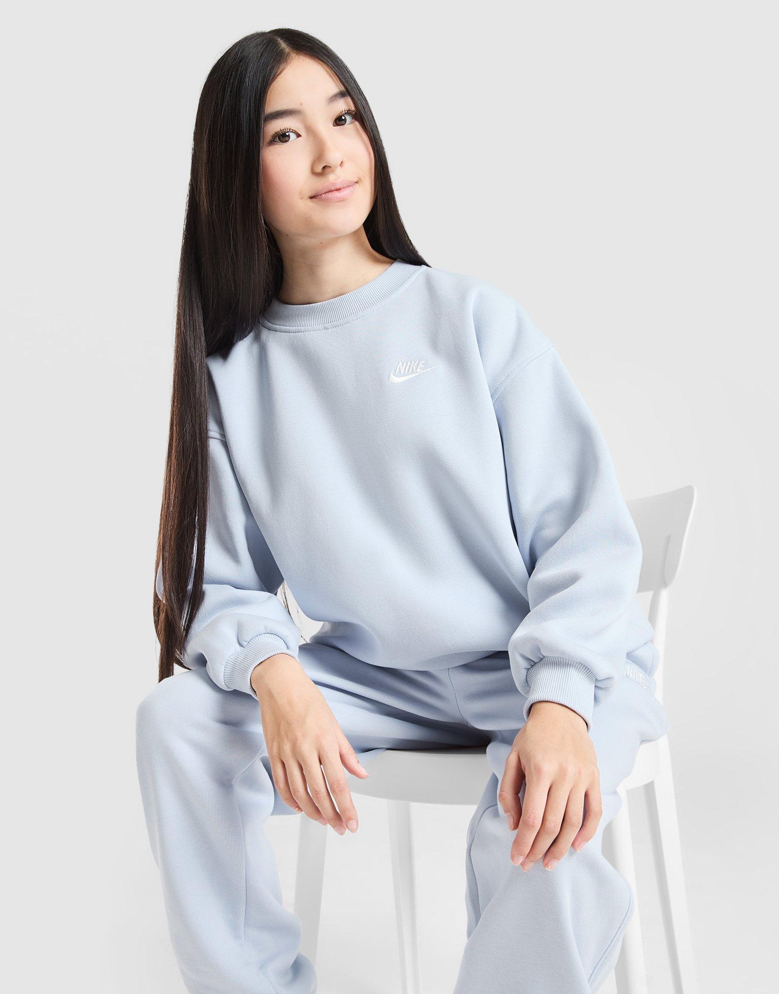 Nike Girls' Club Oversized Crew Sweatshirt Junior