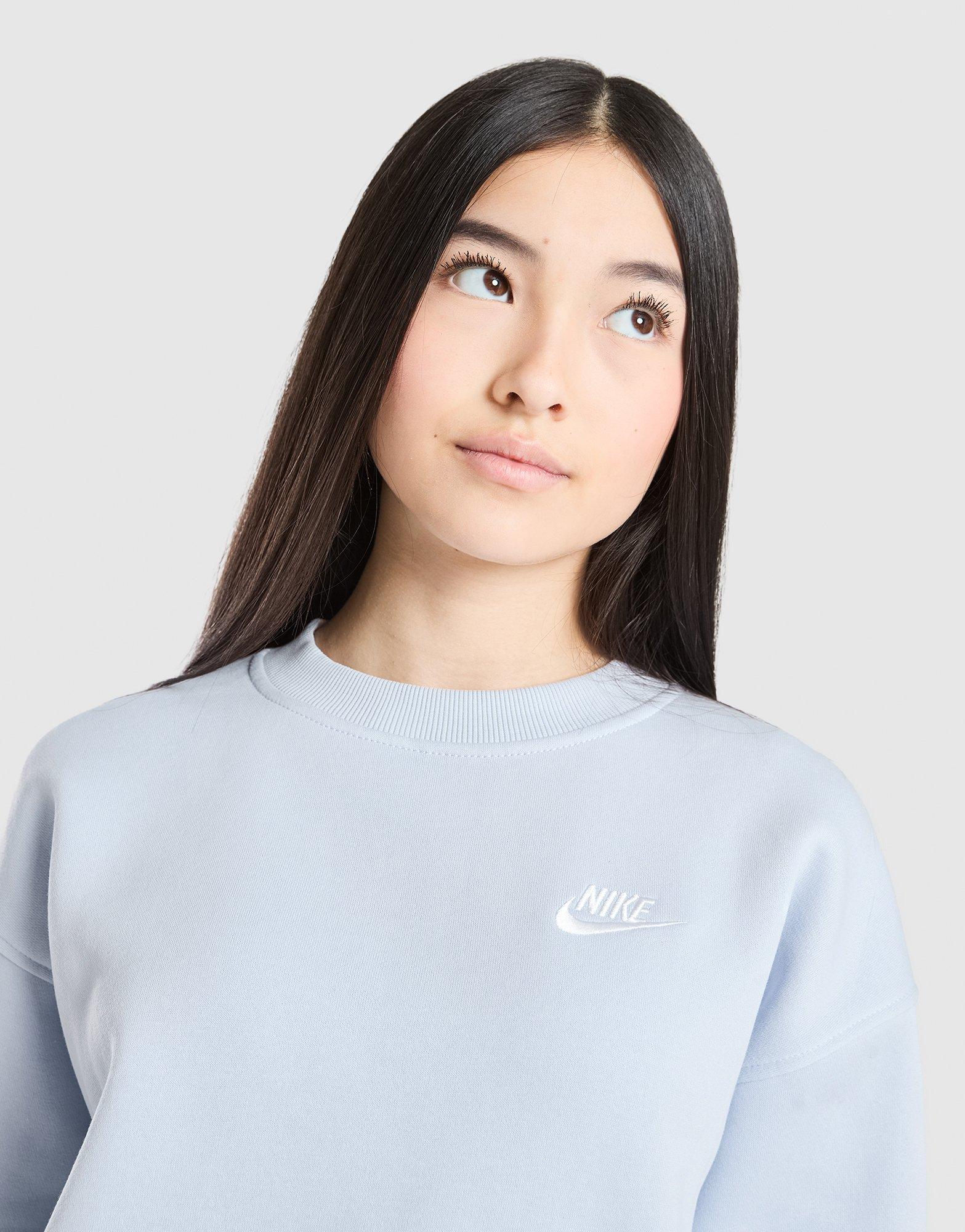 Nike Girls' Club Oversized Crew Sweatshirt Junior