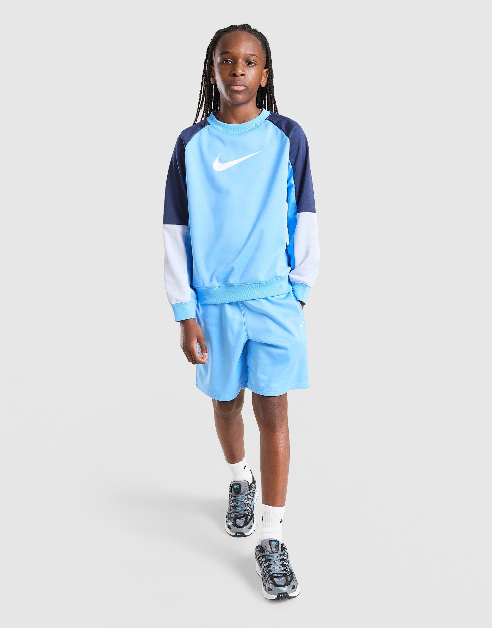 Nike Poly Crew Sweatshirt/Shorts Set Junior