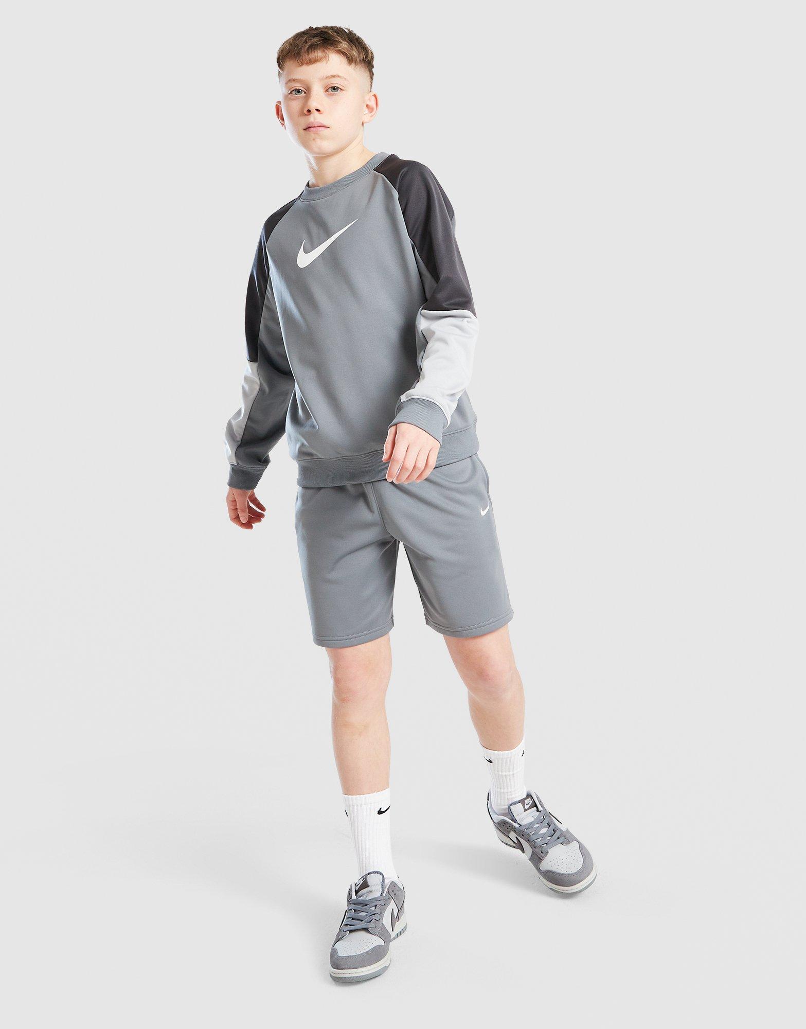 Nike Poly Crew Sweatshirt/Shorts Set Junior