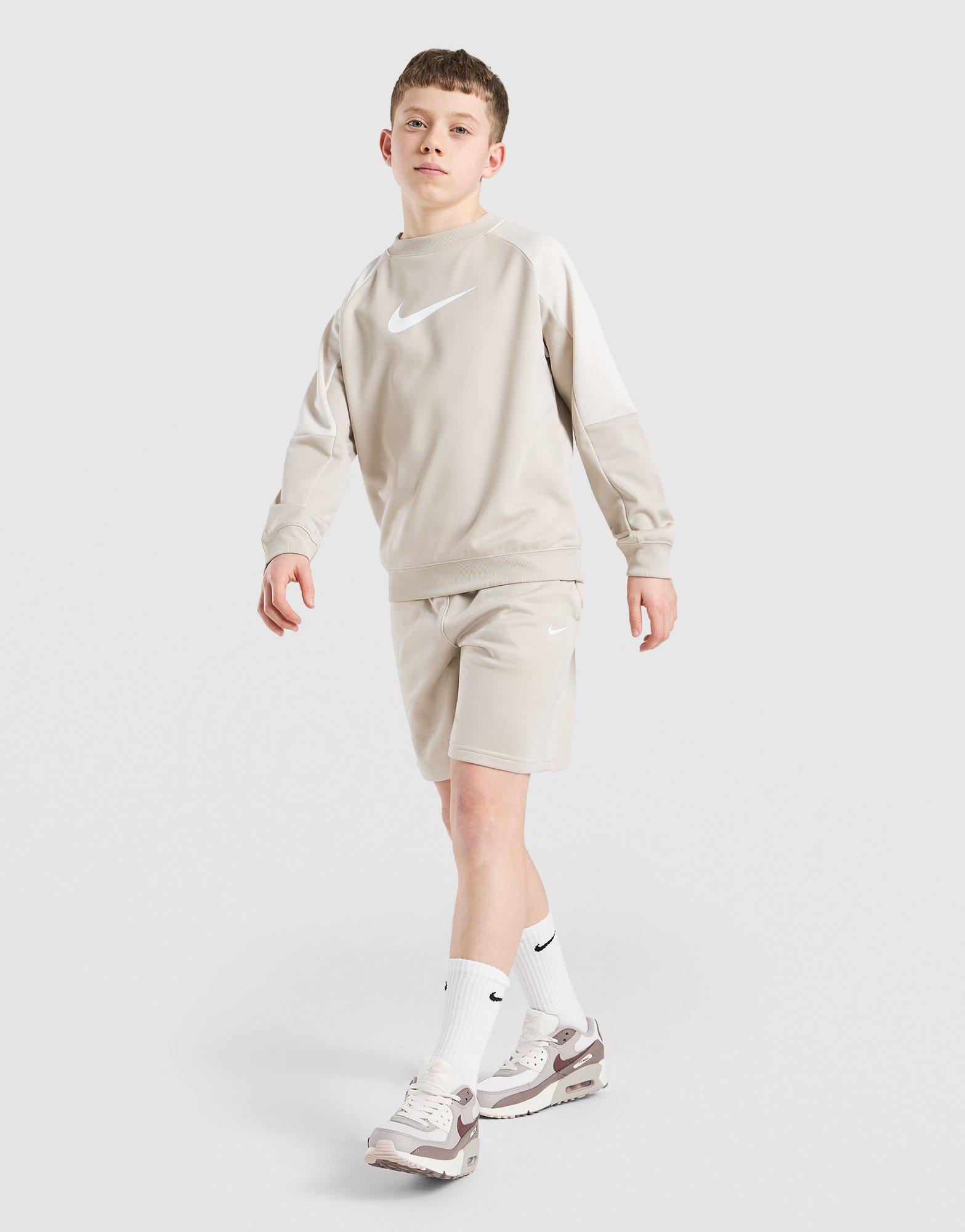 Nike Poly Crew Sweatshirt/Shorts Set Junior