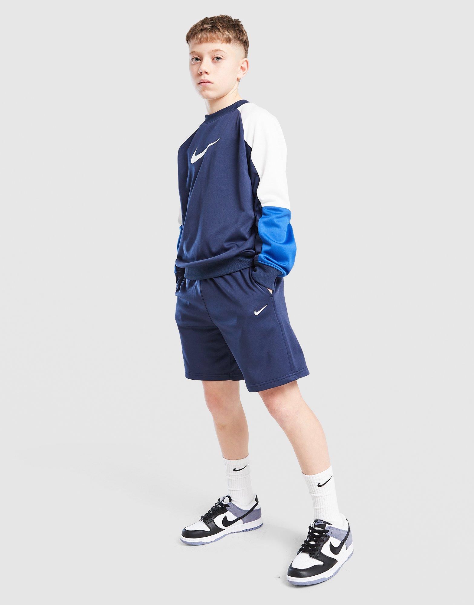 Nike Poly Crew Sweatshirt/Shorts Set Junior