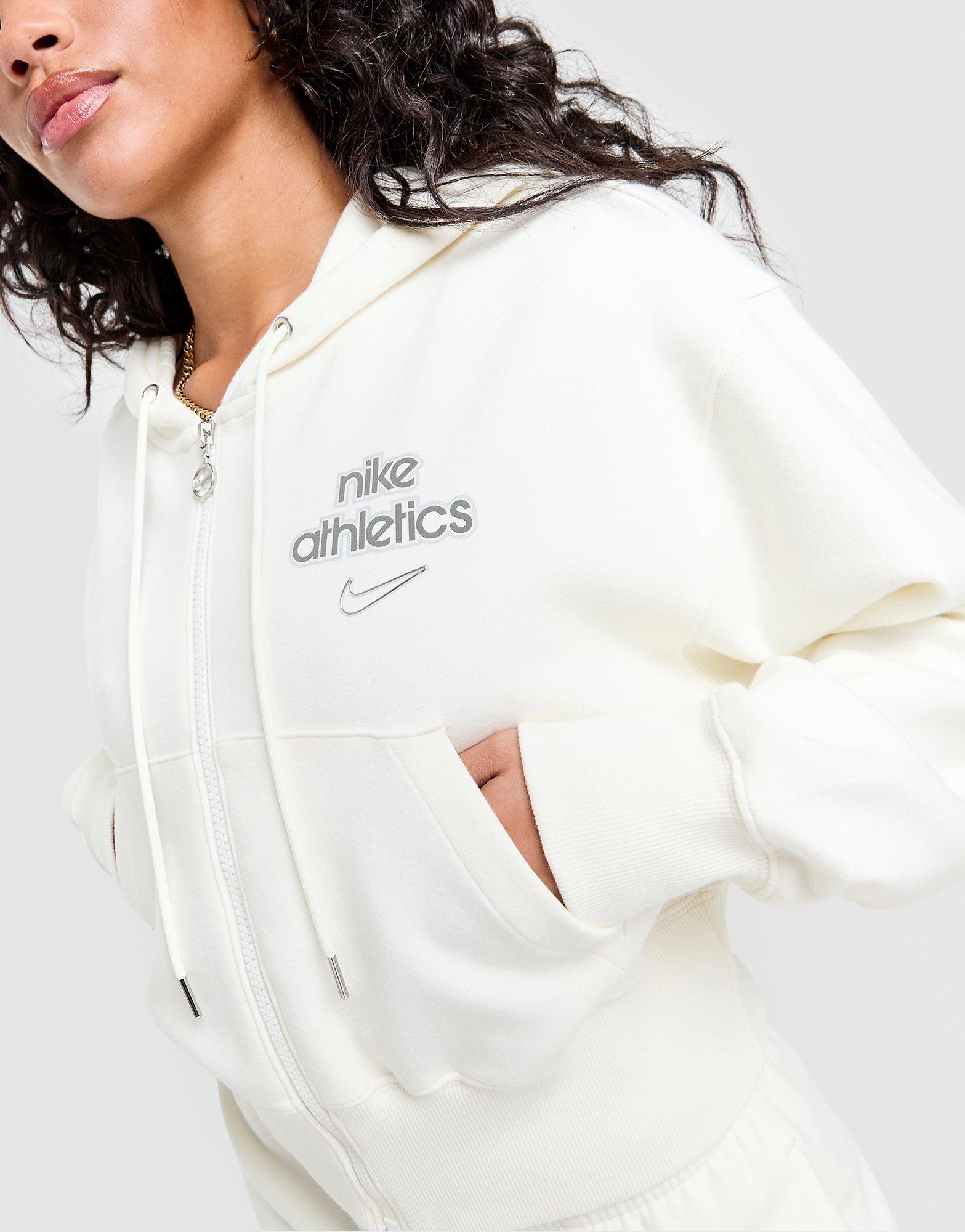 Nike Graphic Swoosh Crop Full Zip Hoodie
