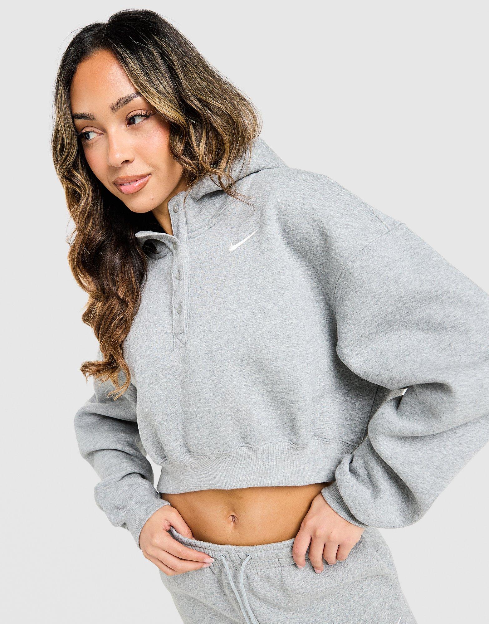 Nike Phoenix Henley Crop Hoodie