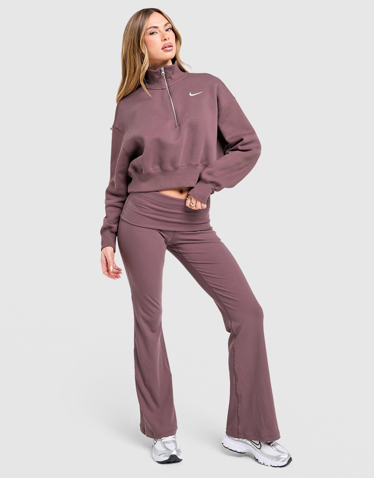 Nike Phoenix Fleece 1/4 Zip Crop Sweatshirt