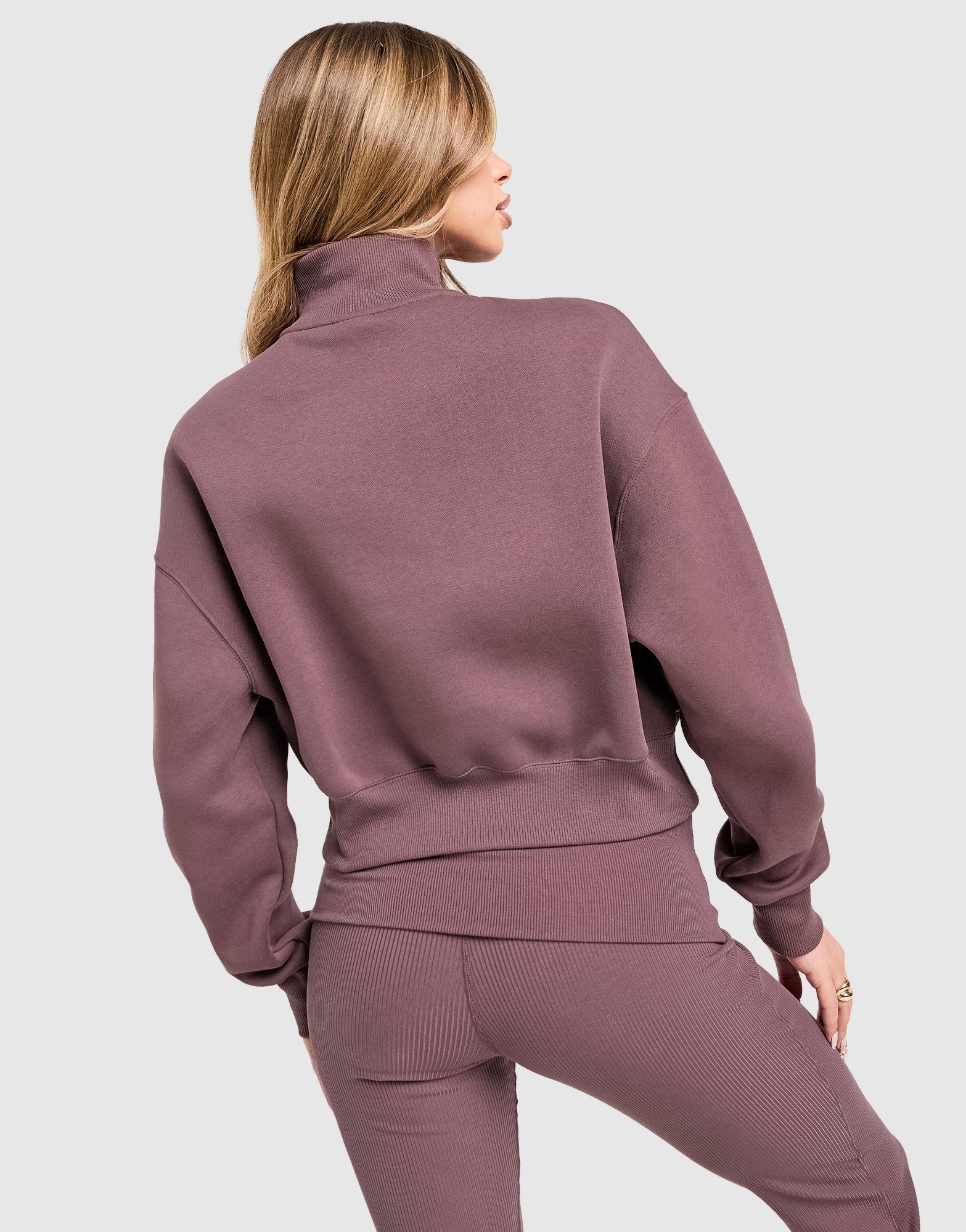 Nike Phoenix Fleece 1/4 Zip Crop Sweatshirt