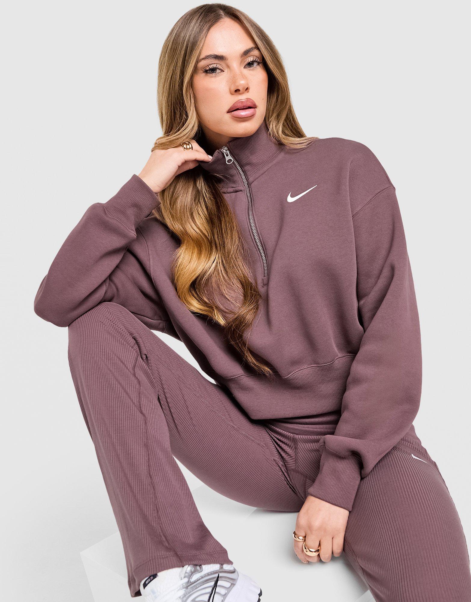 Nike Felpa Crop 1/4 Zip Phoenix Fleece